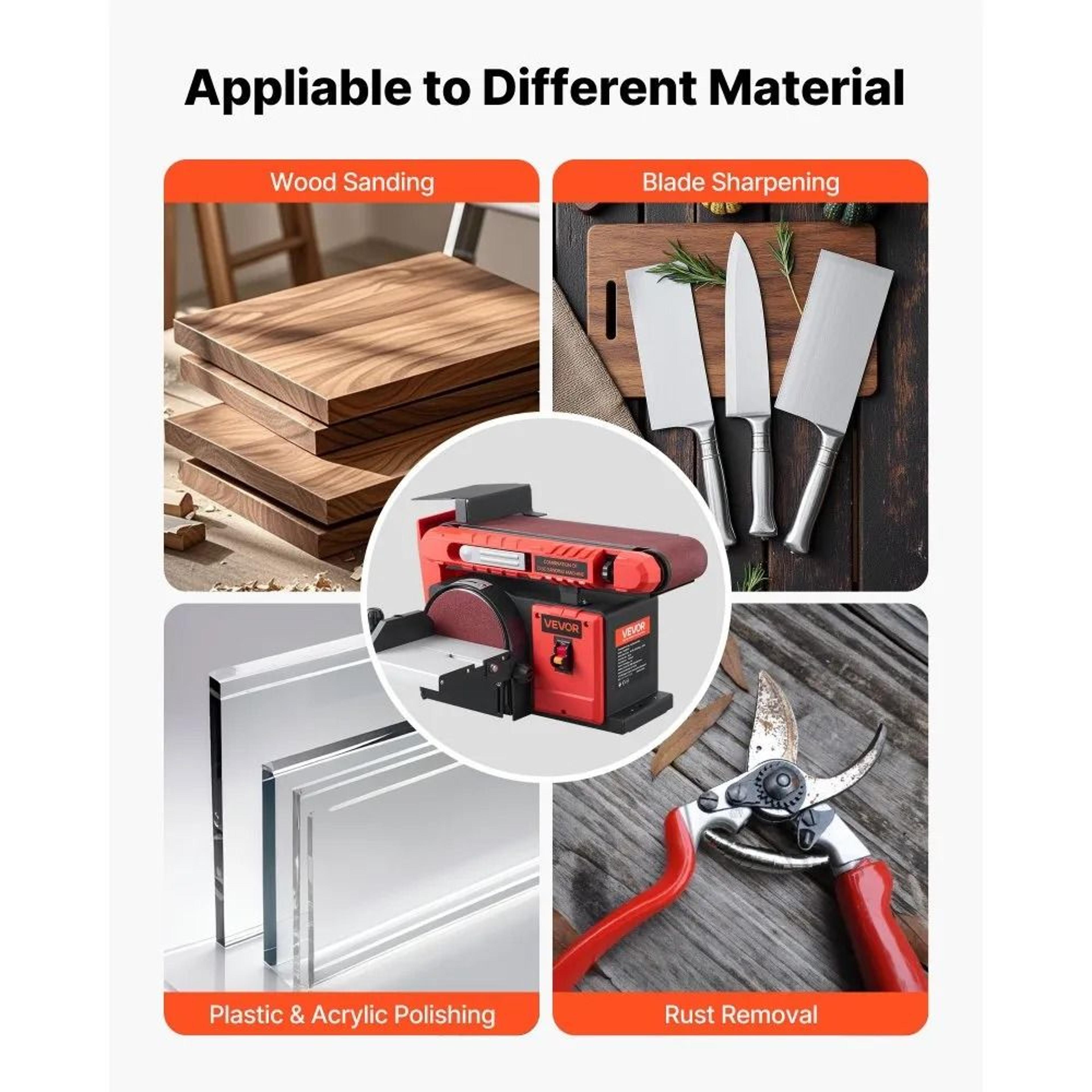 6 Inch Disc Sander And 4 X 36 Inch Belt Sander Combo For Woodworking DIY Projects 3