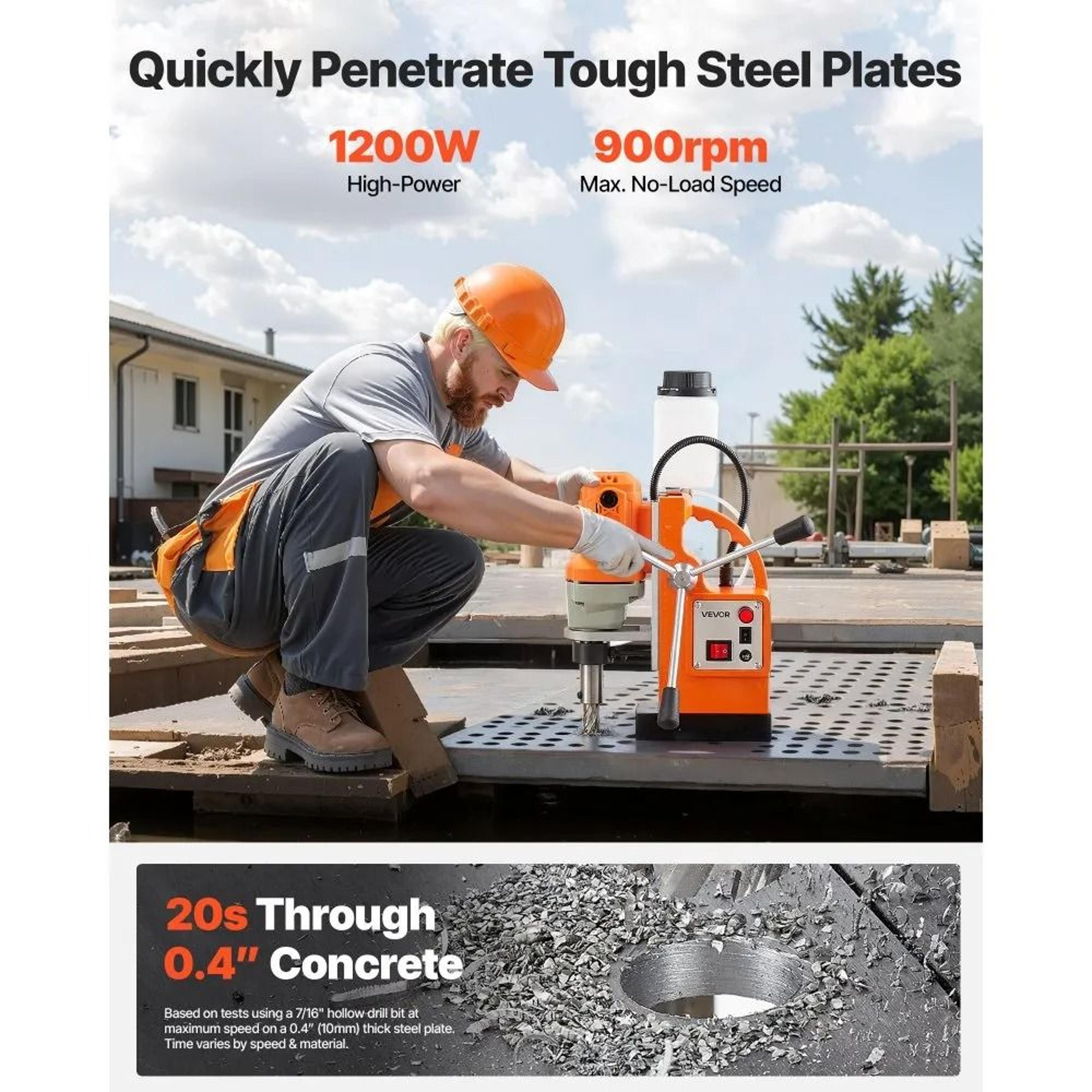Magnetic Drill Press 1200W Heavy Duty Mag Drill Machine With 15 Inch Drilling Capacity 4
