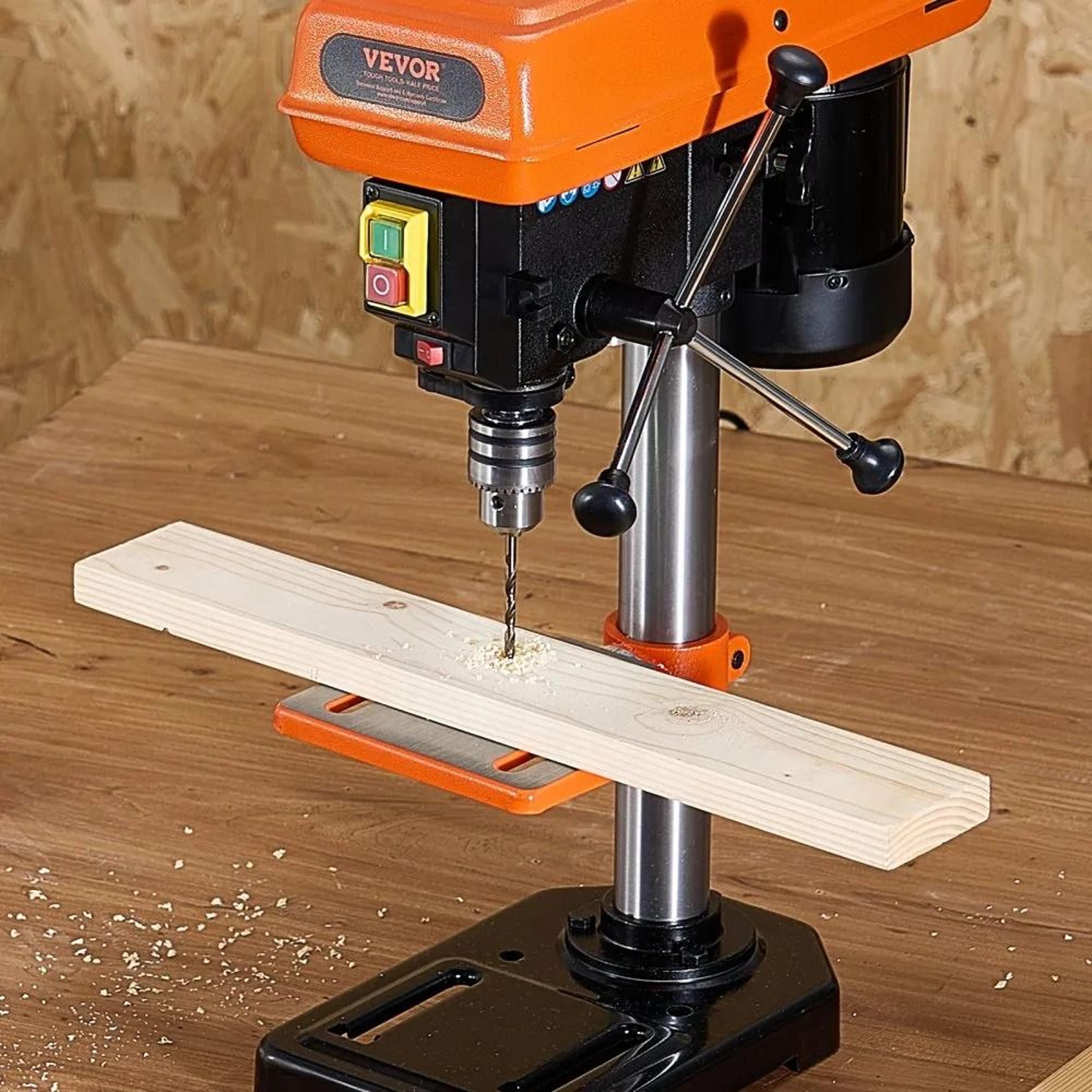 8 Inch Benchtop Drill Press With Adjustable Speed And LED Work Light 6