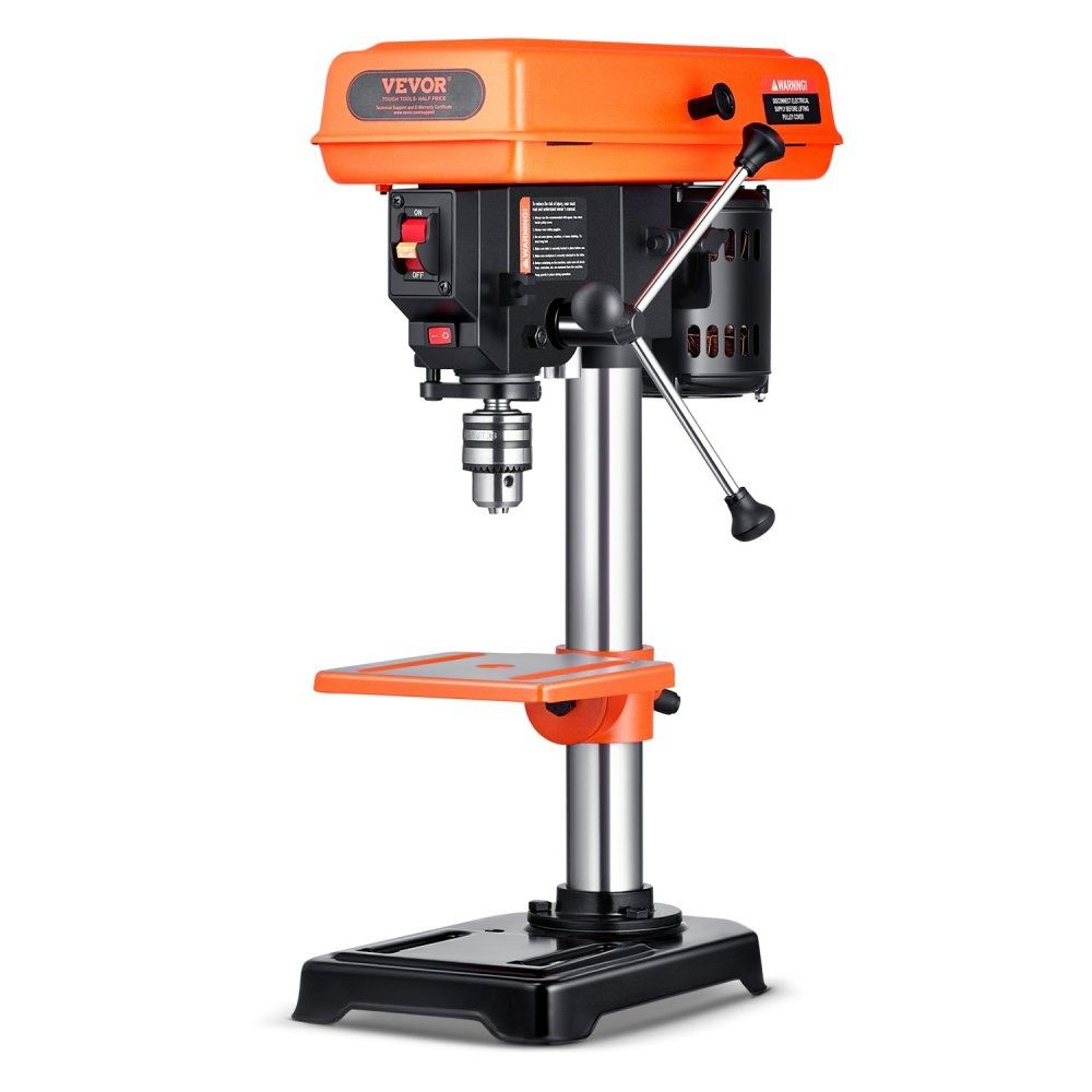 8 Inch Benchtop Drill Press With Adjustable Speed And LED Work Light 7