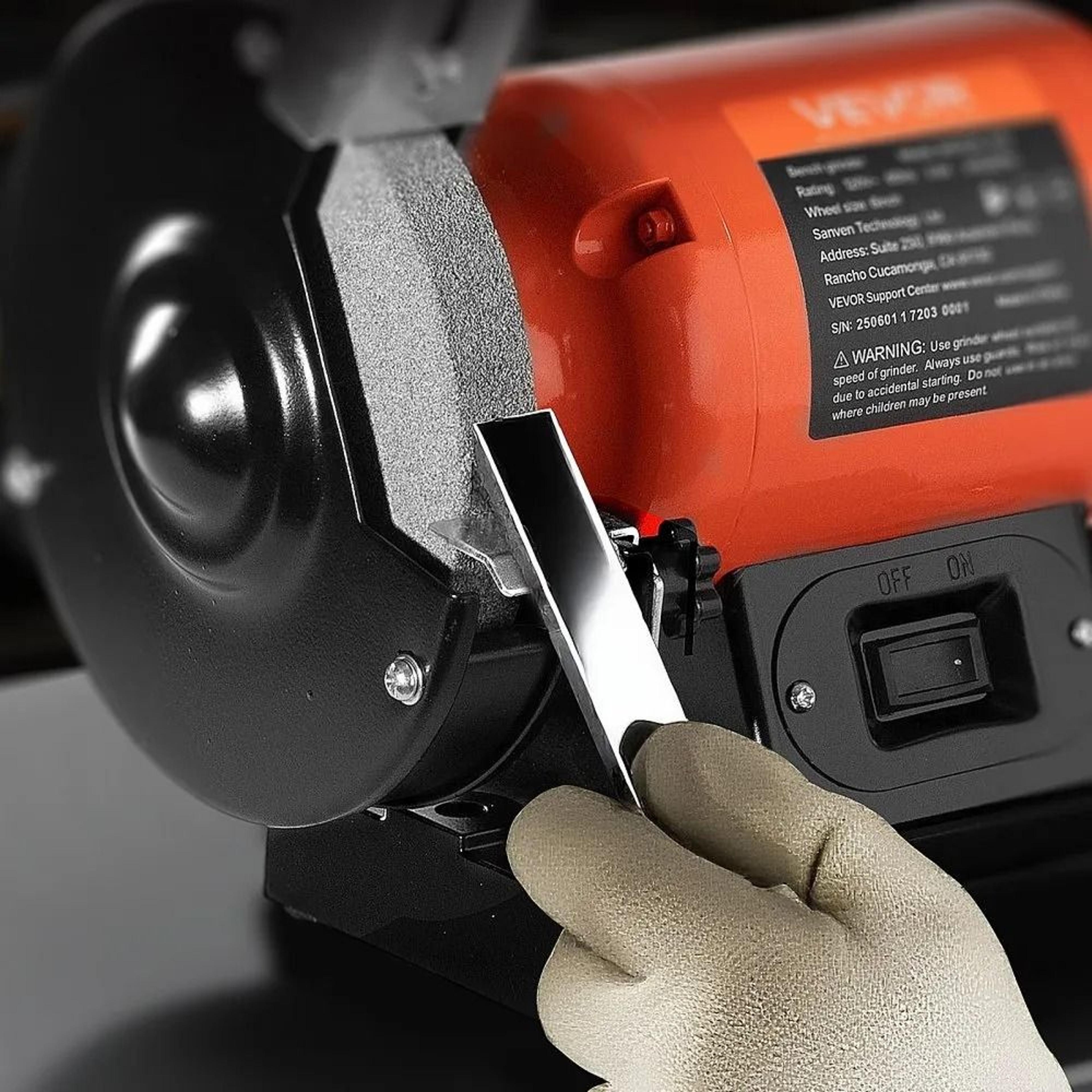 6 Inch Bench Grinder 450W High Speed Tool For Sharpening And Grinding 6
