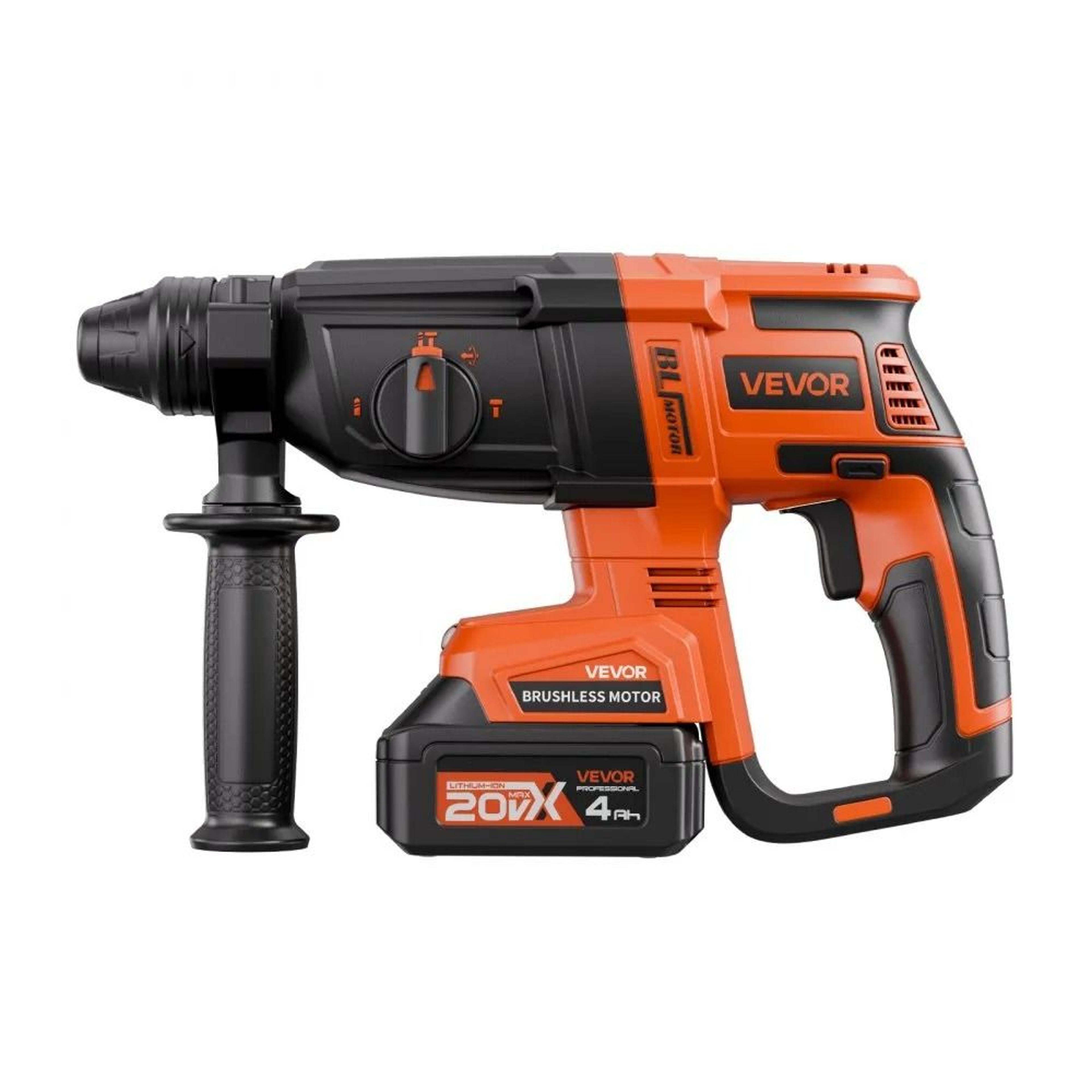 20V Brushless Cordless Rotary Hammer Drill Kit With SDS Plus And 4 Modes 8