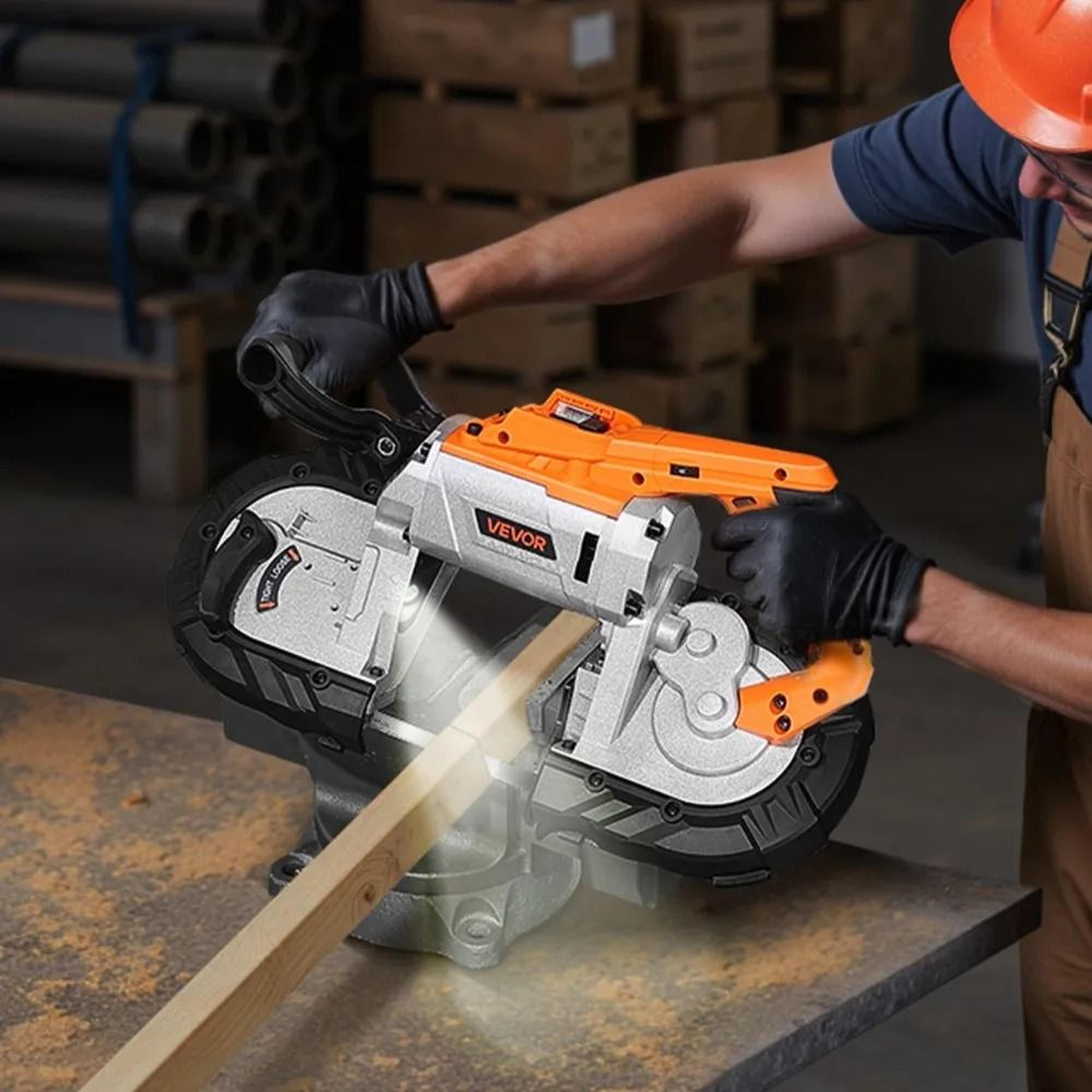 20V Cordless Portable Band Saw 5 Inch Deep Cut Brushless Metal Cutting Tool 5
