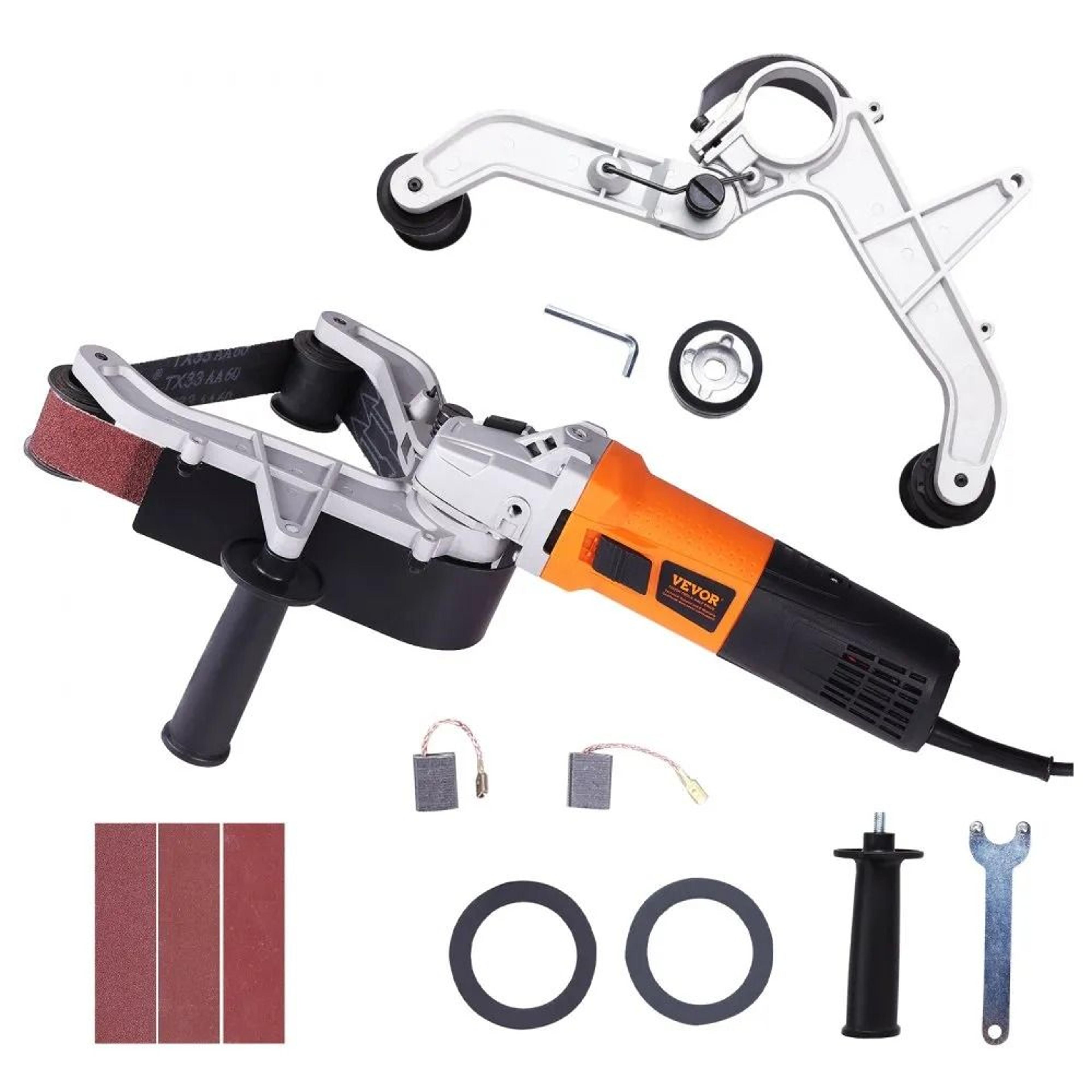 pipe belt sander 1000w tube polisher for metal grinding and rust removal