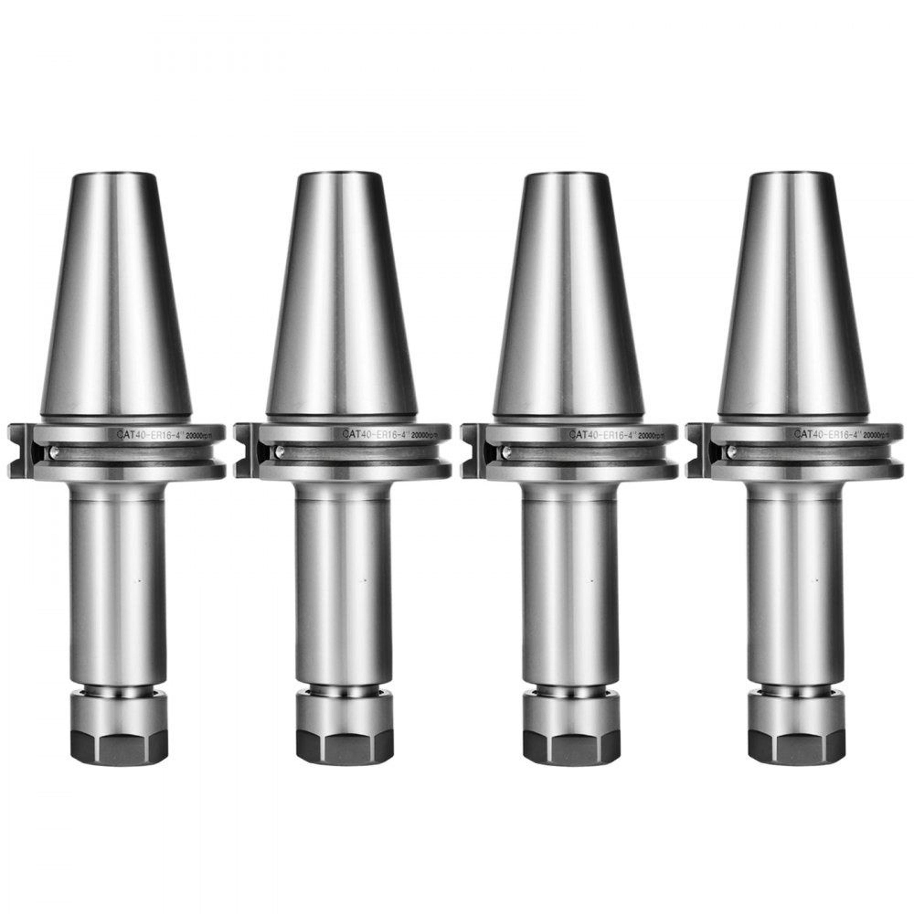 cat40 er16 collet chuck tool holder set 4 pack 100mm high precision machining holder