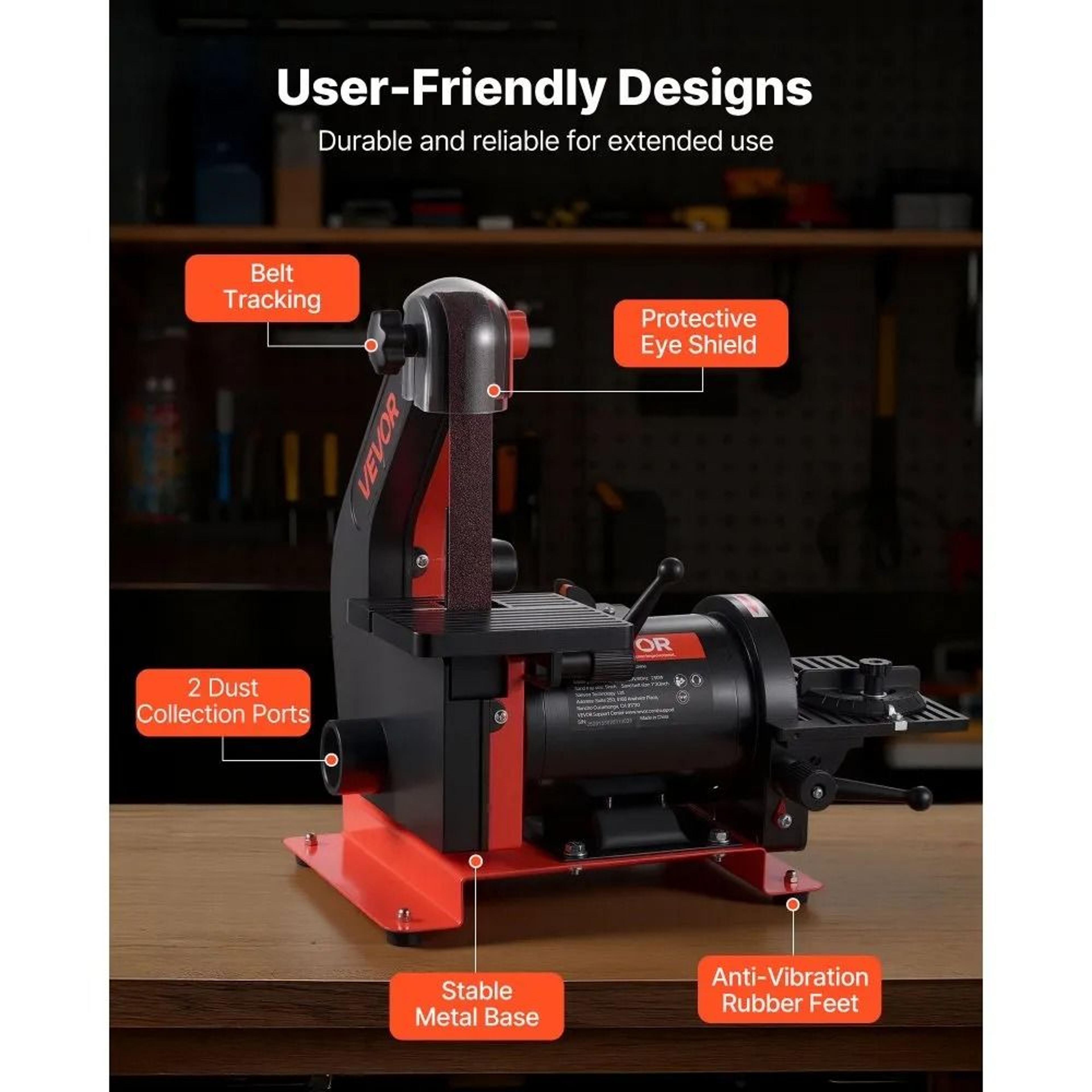 5 Inch Disc Sander And 1 X 30 Inch Belt Sander 250W Benchtop Sanding Machine 2