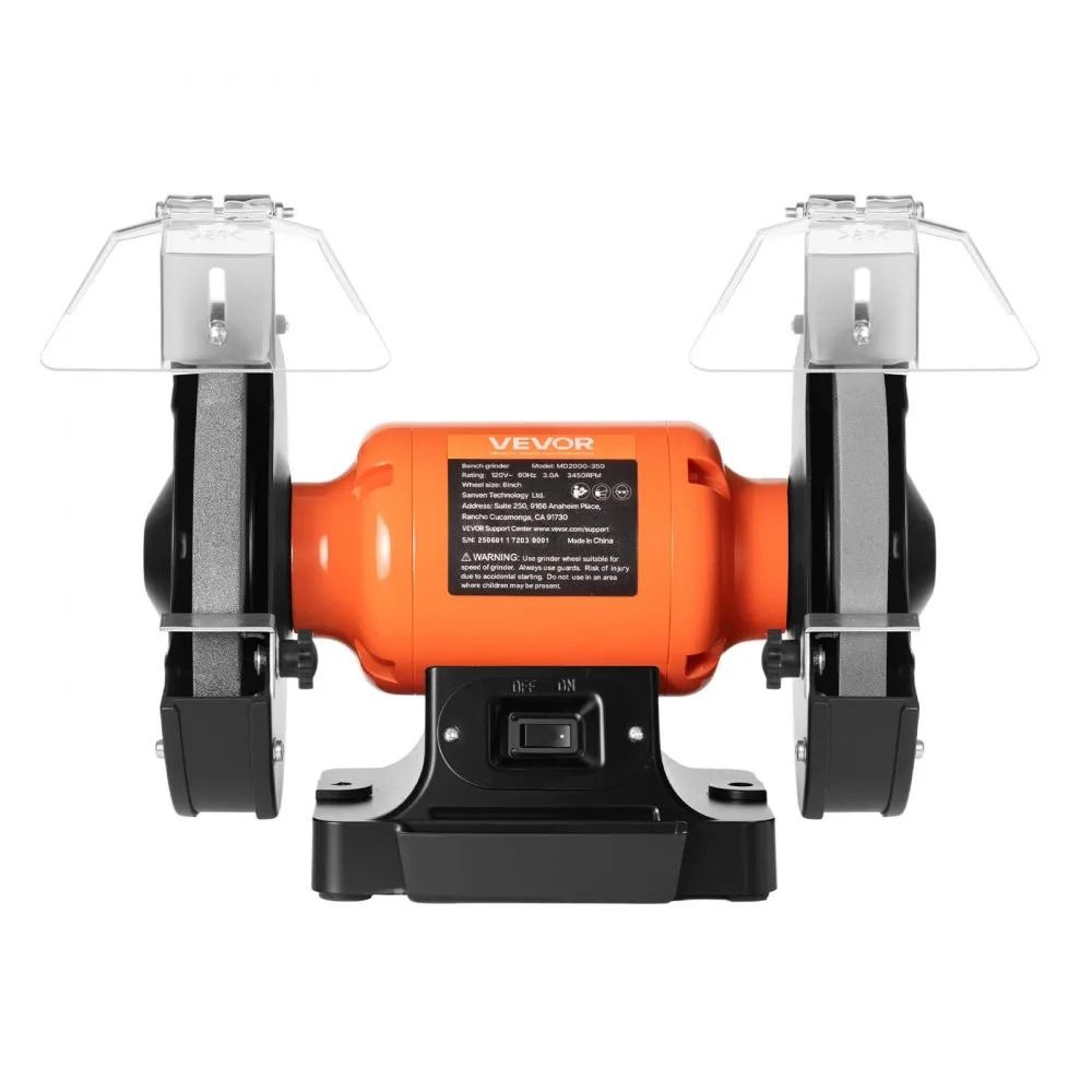 8 Inch Bench Grinder With 350W Motor And Dual Grinding Wheels 8