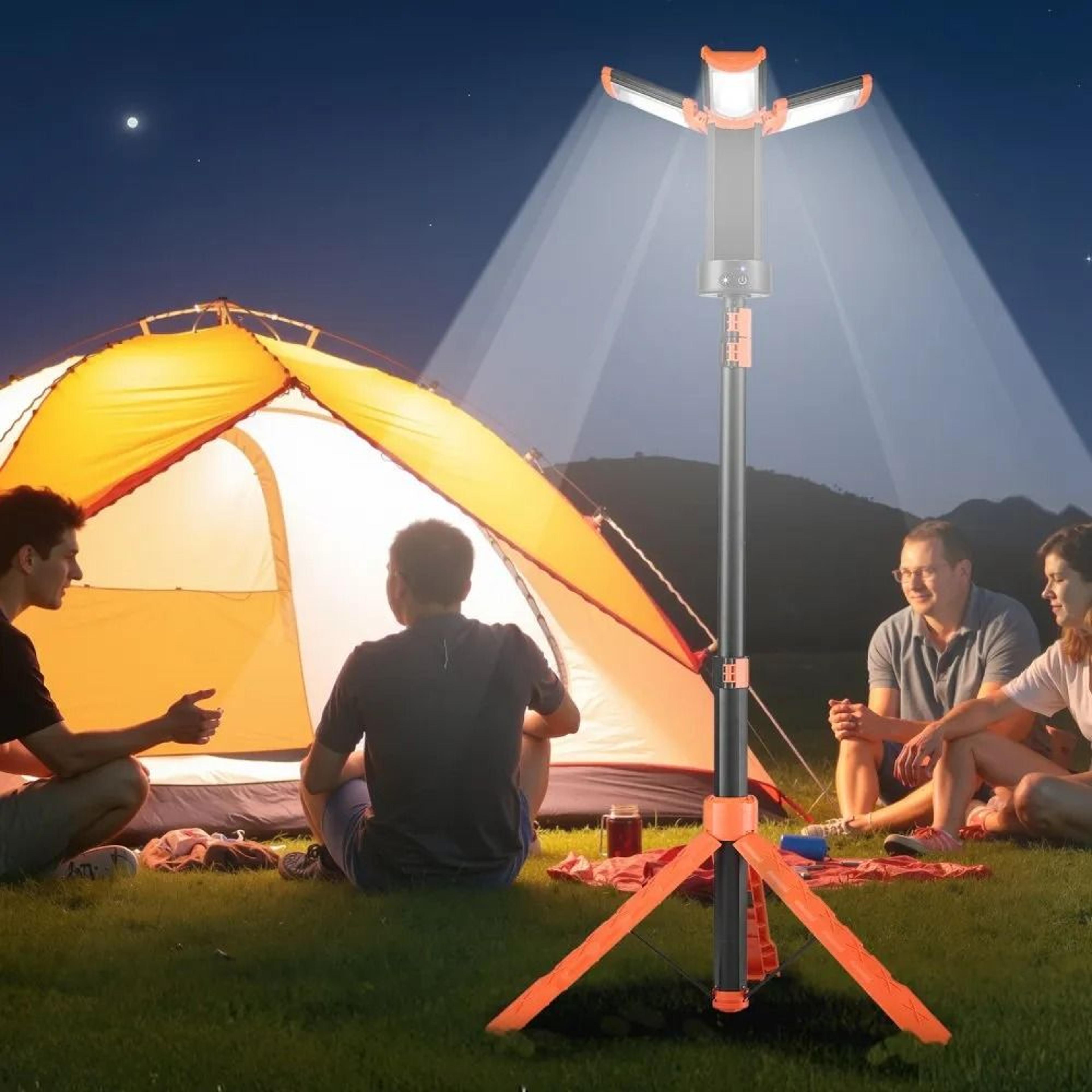 2200 Lumen Rechargeable LED Work Light With Stand And 3 Detachable Heads 6