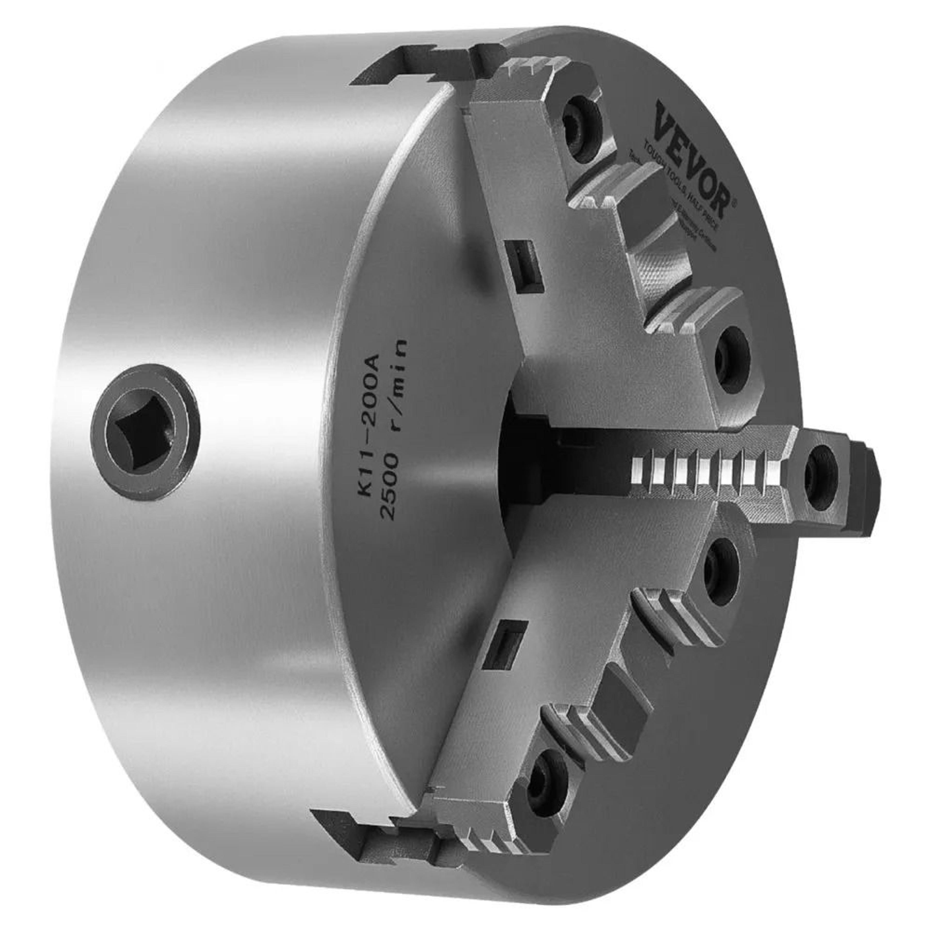 8 inch 3 jaw self centering lathe chuck with threaded backing plate