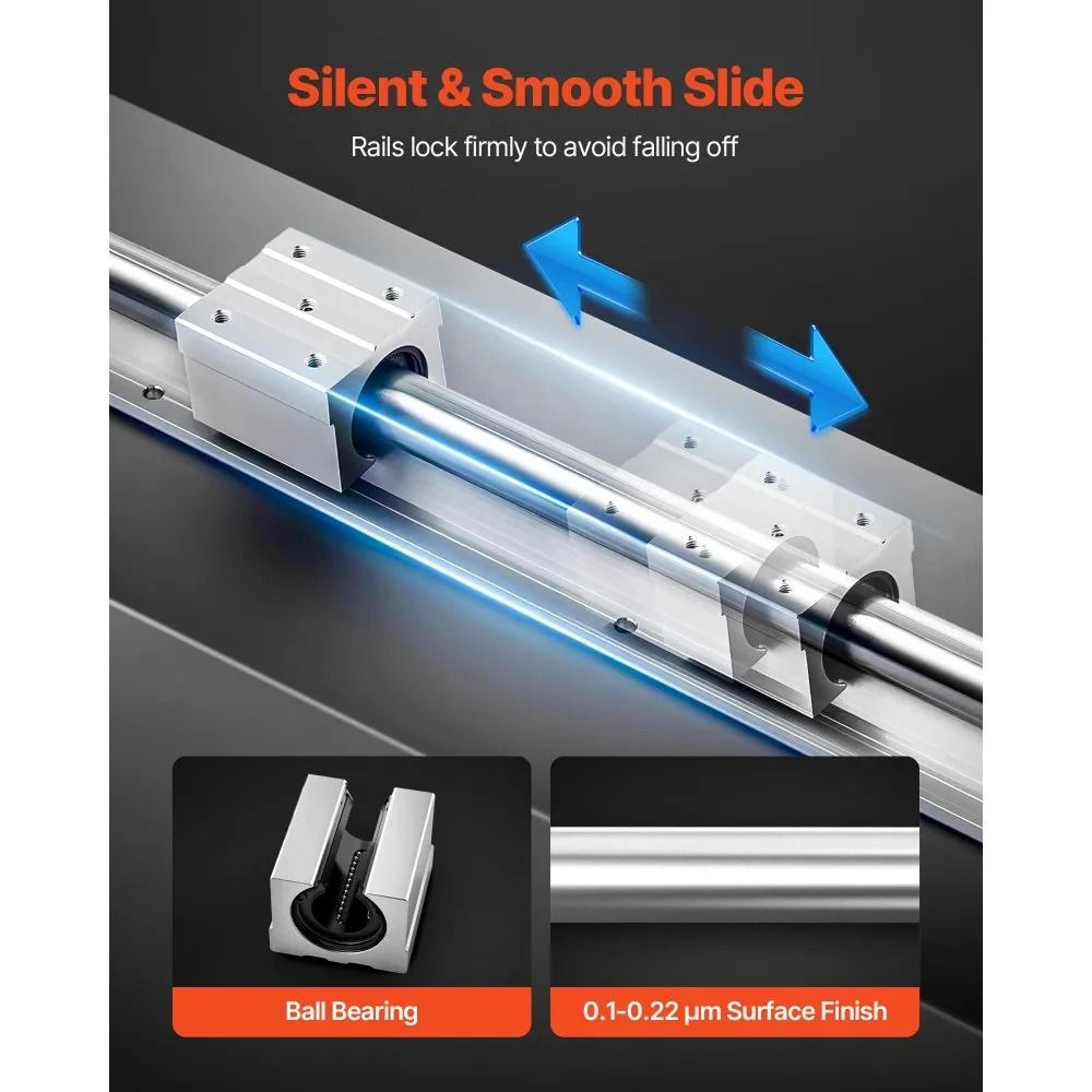 SBR25 Linear Rail Kit With 4724 Inch Rails And 4 Smooth Bearing Blocks 5