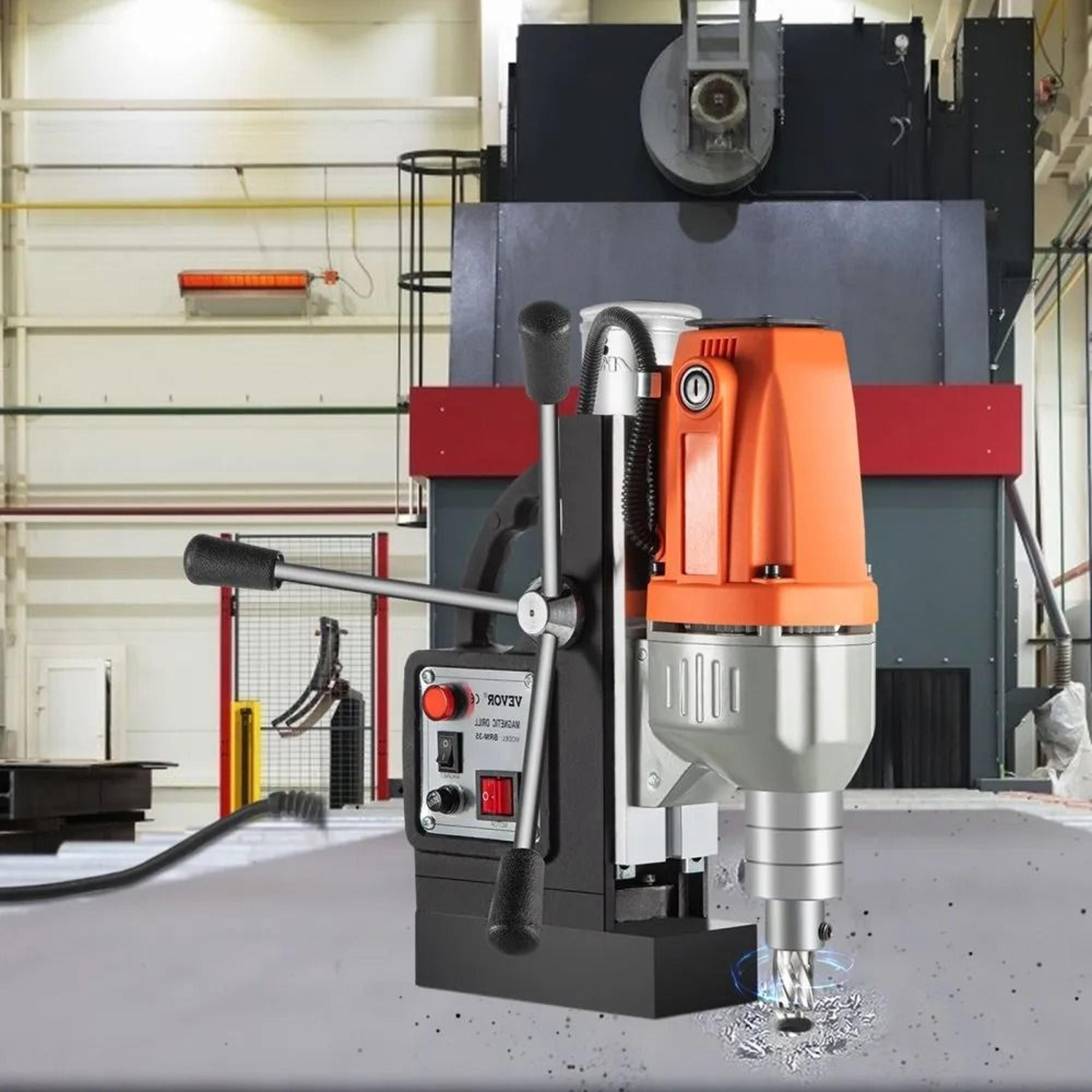 980W Magnetic Drill Press 35mm Core Drilling Machine For Metal Work 6