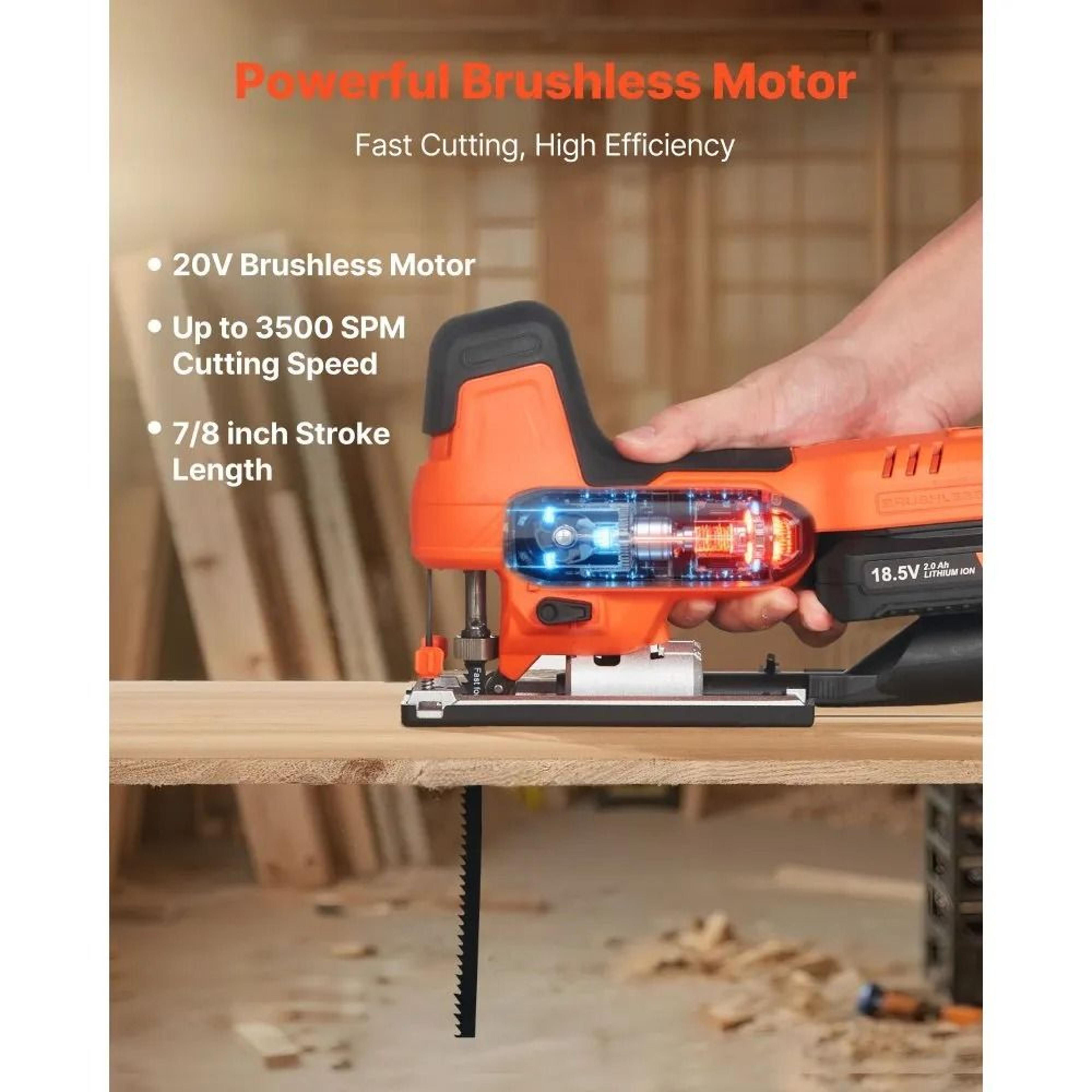 20V Cordless Jigsaw With Brushless Motor And Variable Speed 1