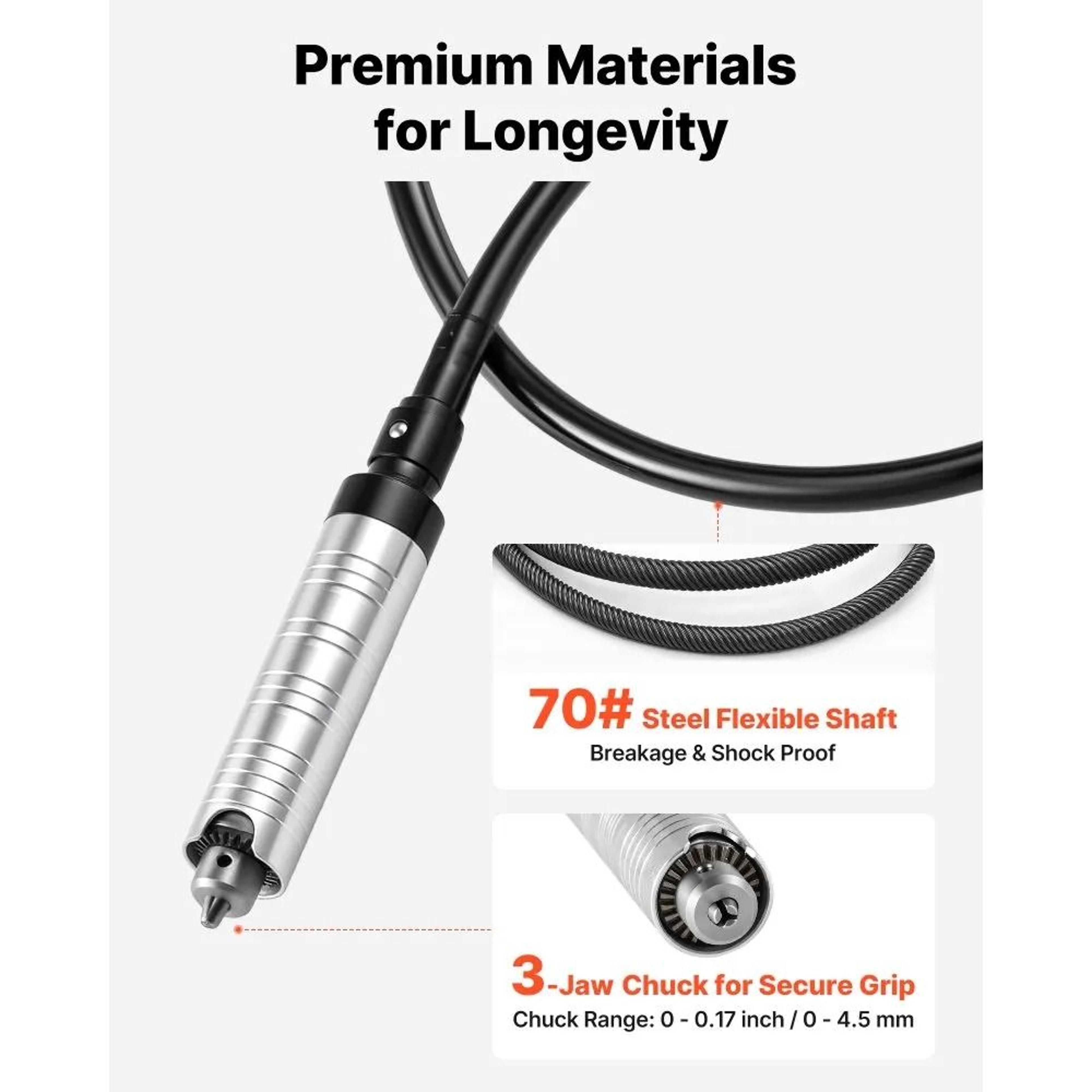150W Flex Shaft Grinder With Foot Pedal And 112 Piece Rotary Tool Kit 6