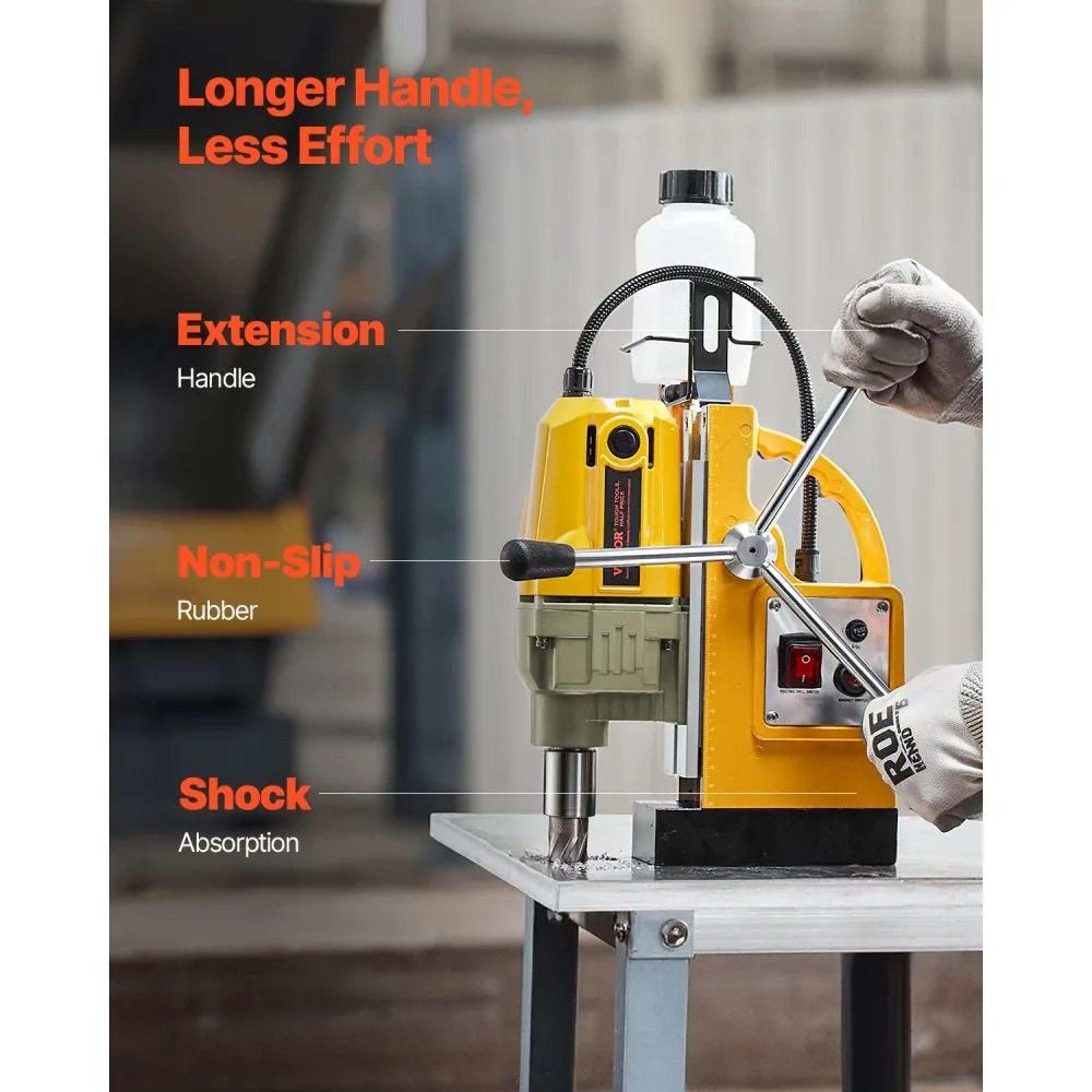 1400W Magnetic Drill Press With 2810 Lbf Holding Force And 16 Inch Coring Capacity 2