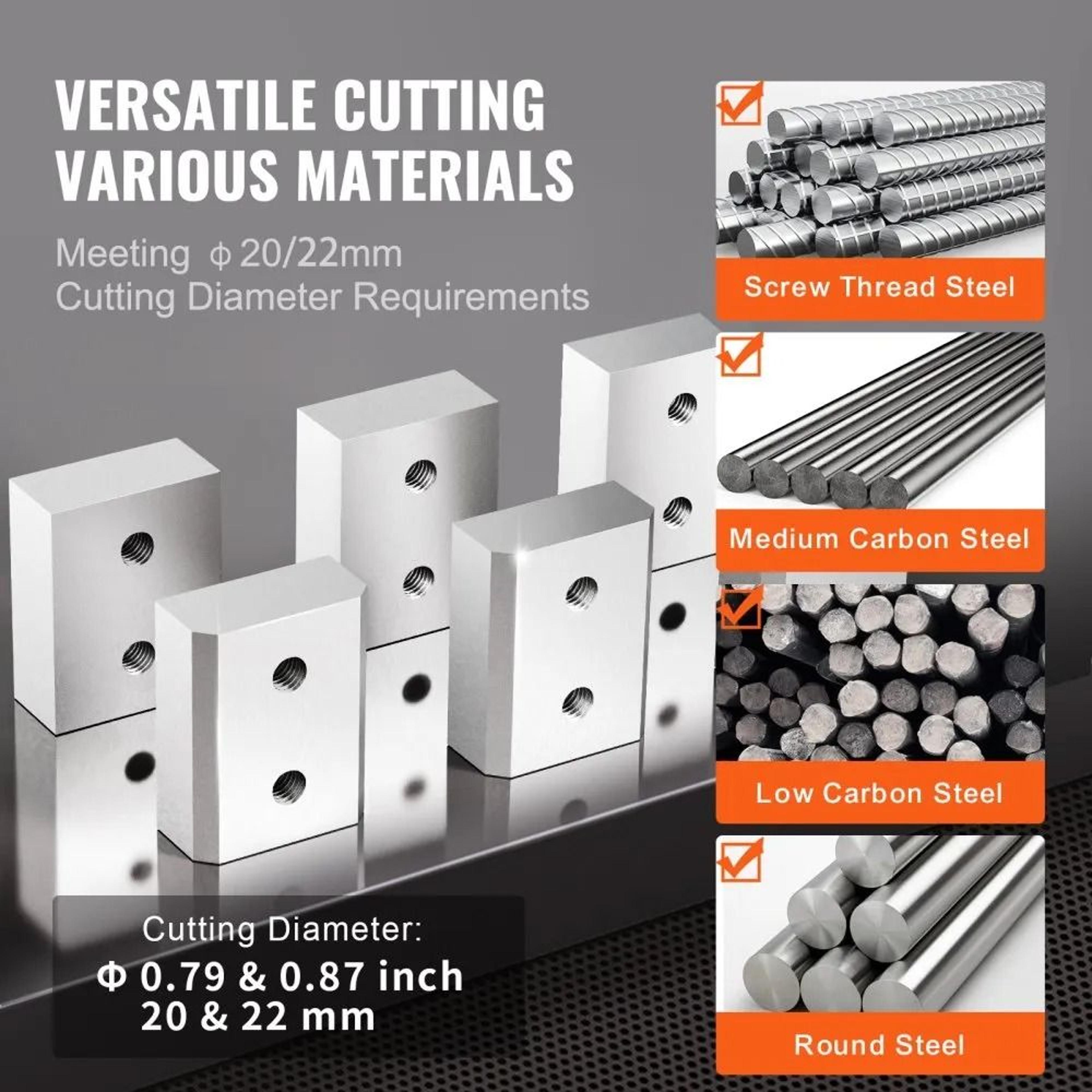 Heavy Duty Rebar Cutter Replacement Blades 6 Piece Set For RC20 And RC22 2