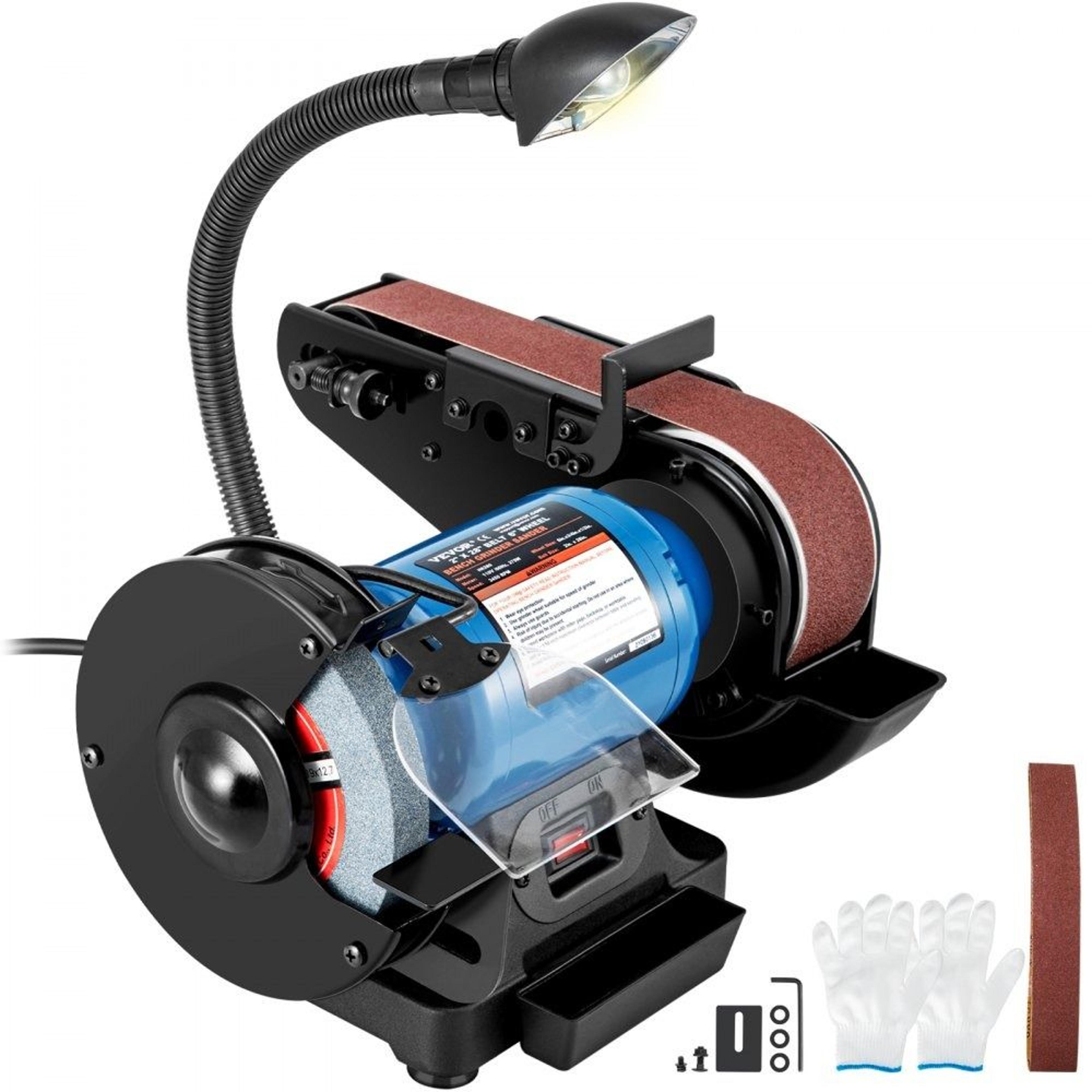 2 in 1 belt and disc sander with led light