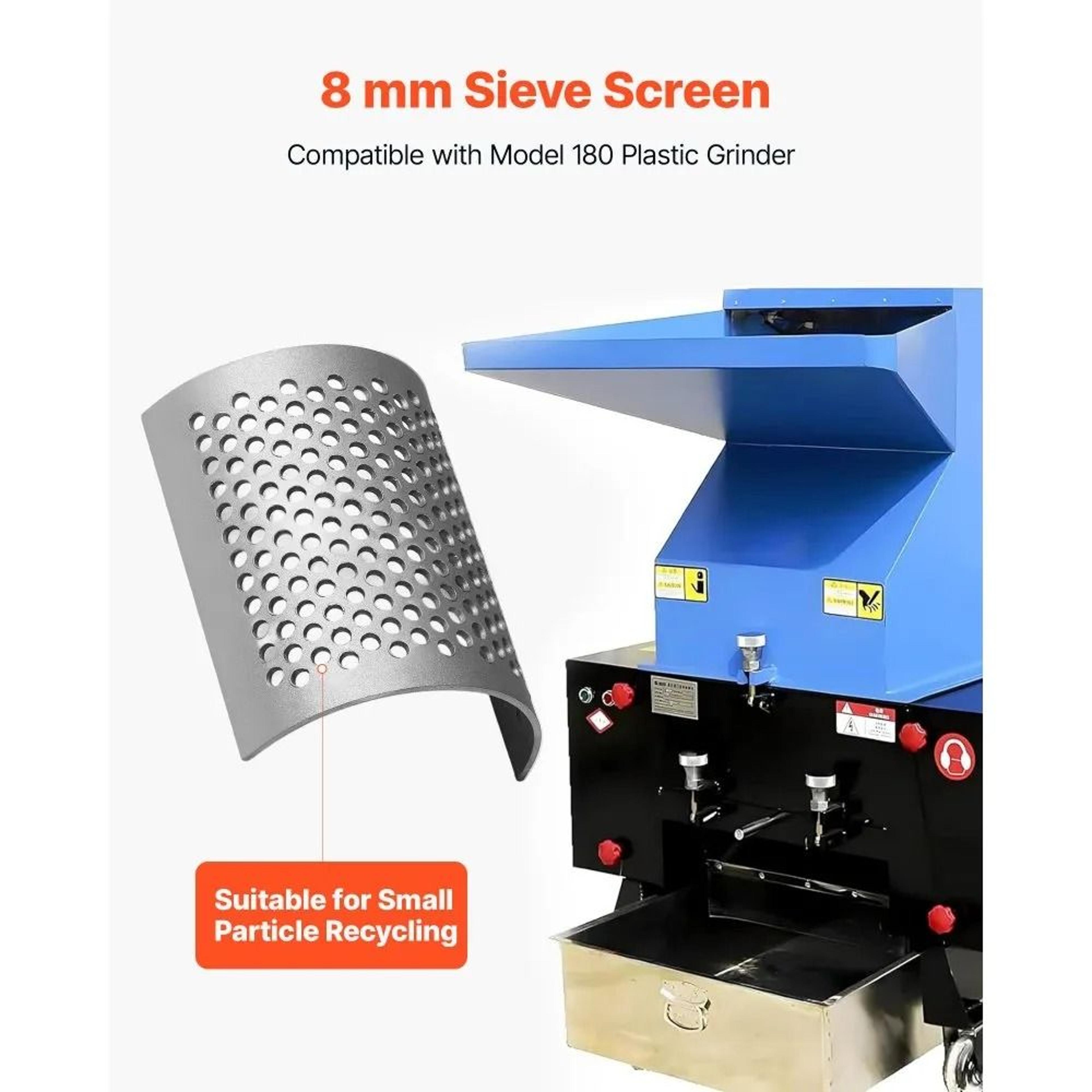 Precision 8mm Plastic Shredder Screen For Model 180 Grinder 1