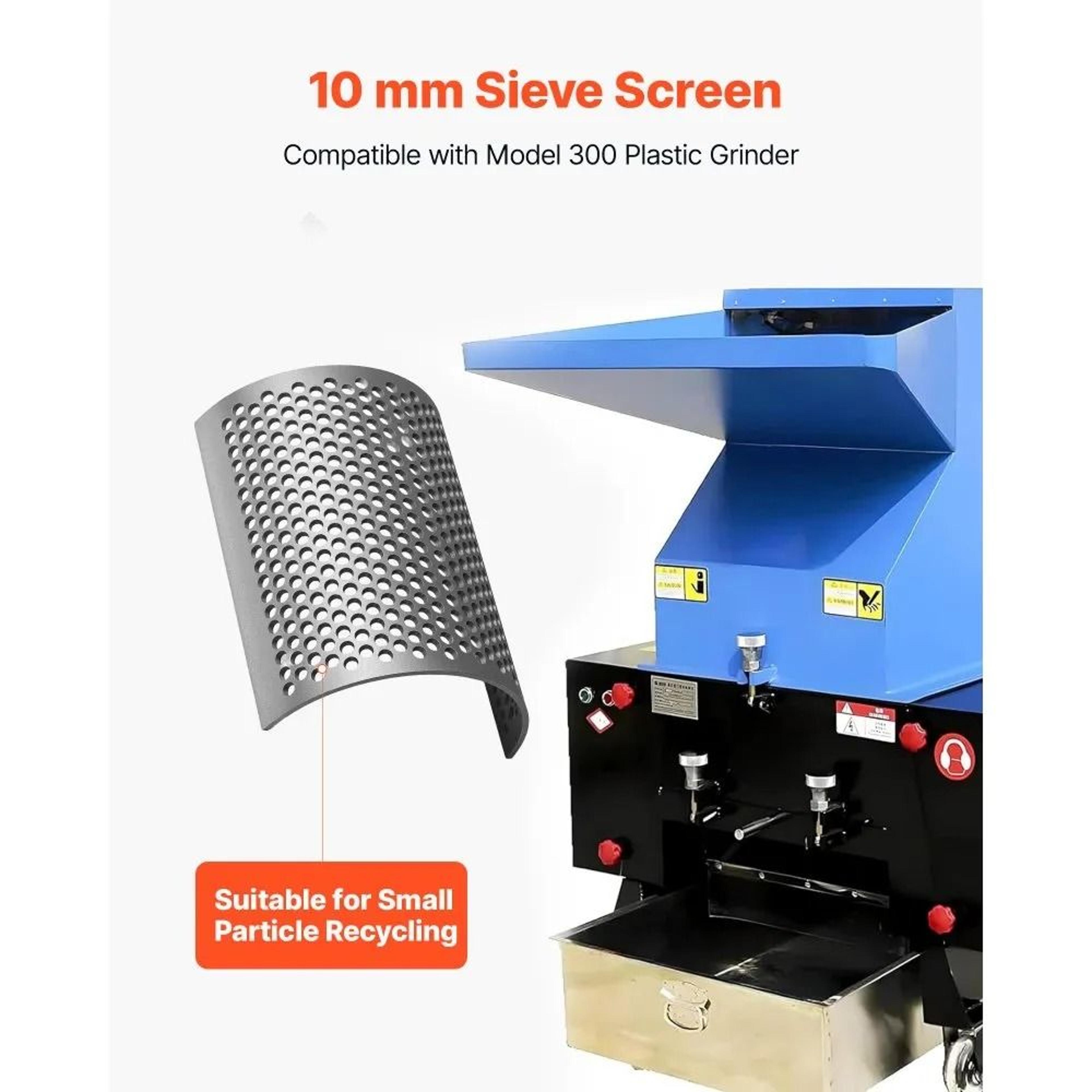 Plastic Shredder Screen Mesh 10mm Steel Replacement Filter For Model 300 Grinder 2