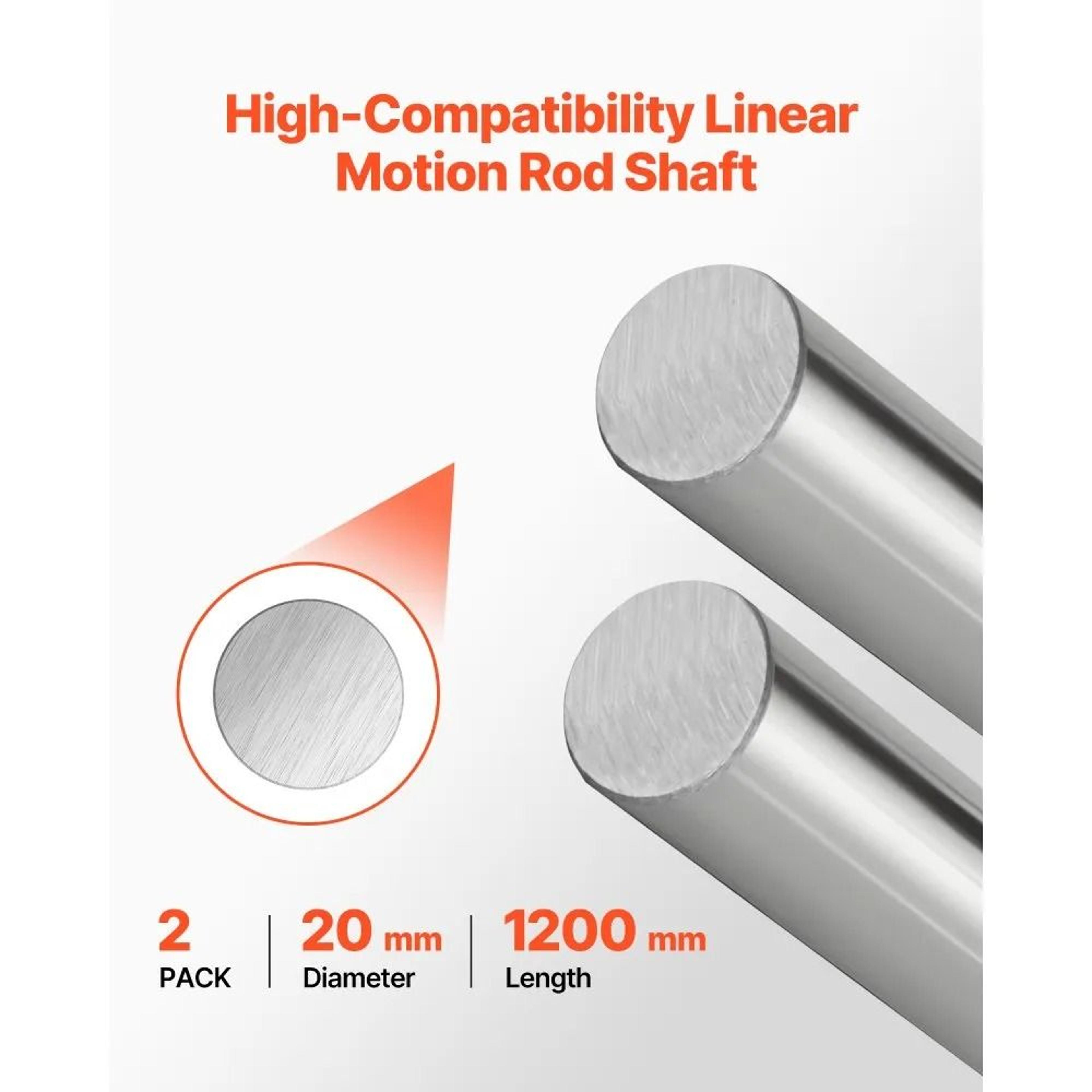 PrecisionPro 20 Mm Linear Motion Rods 1200 Mm Hardened CNC Shaft Set 5