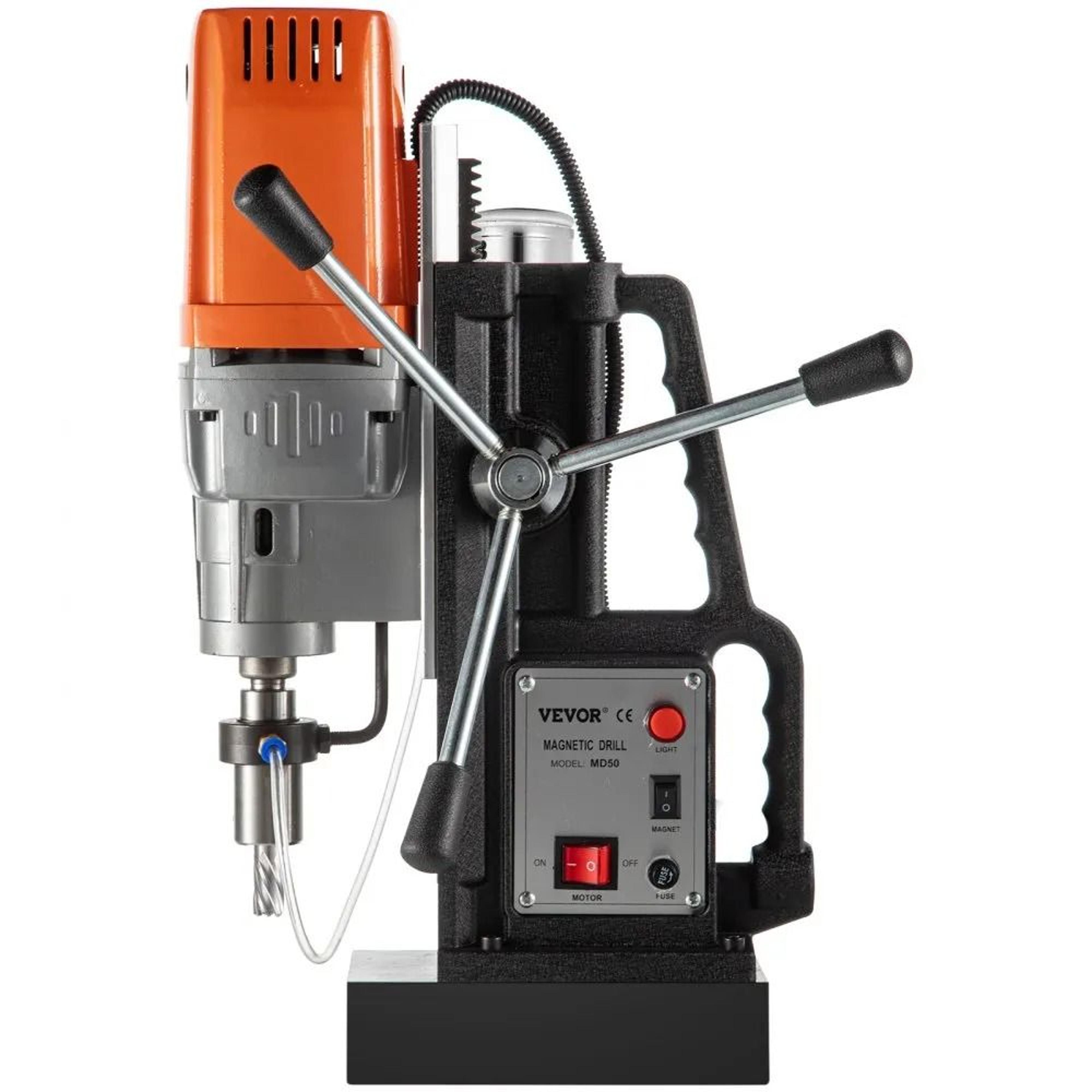 1450W Magnetic Drill Press With 2 Inch Capacity And 11 Piece Annular Cutter Kit 8