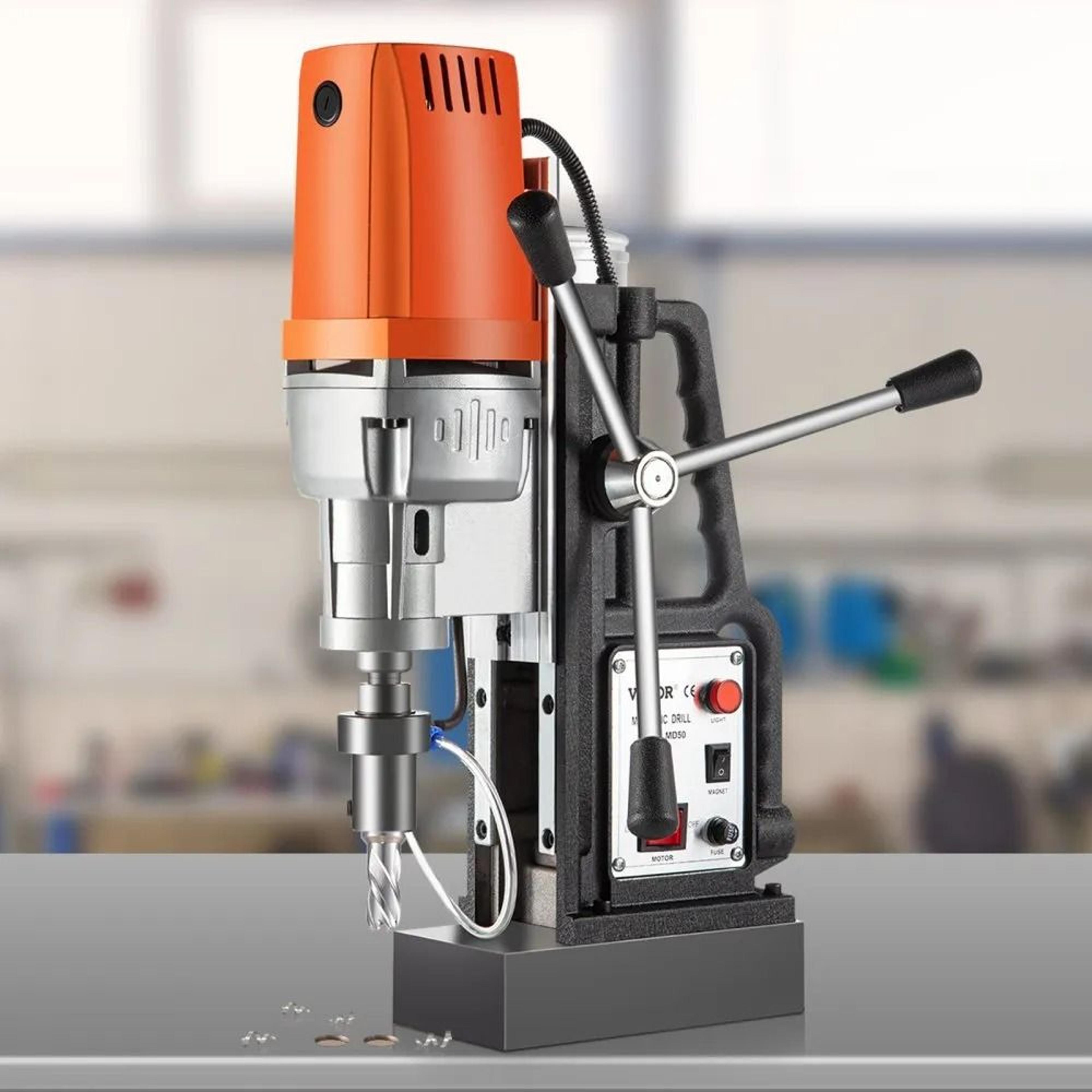 1450W Magnetic Drill Press With 2 Inch Capacity And 11 Piece Annular Cutter Kit 6