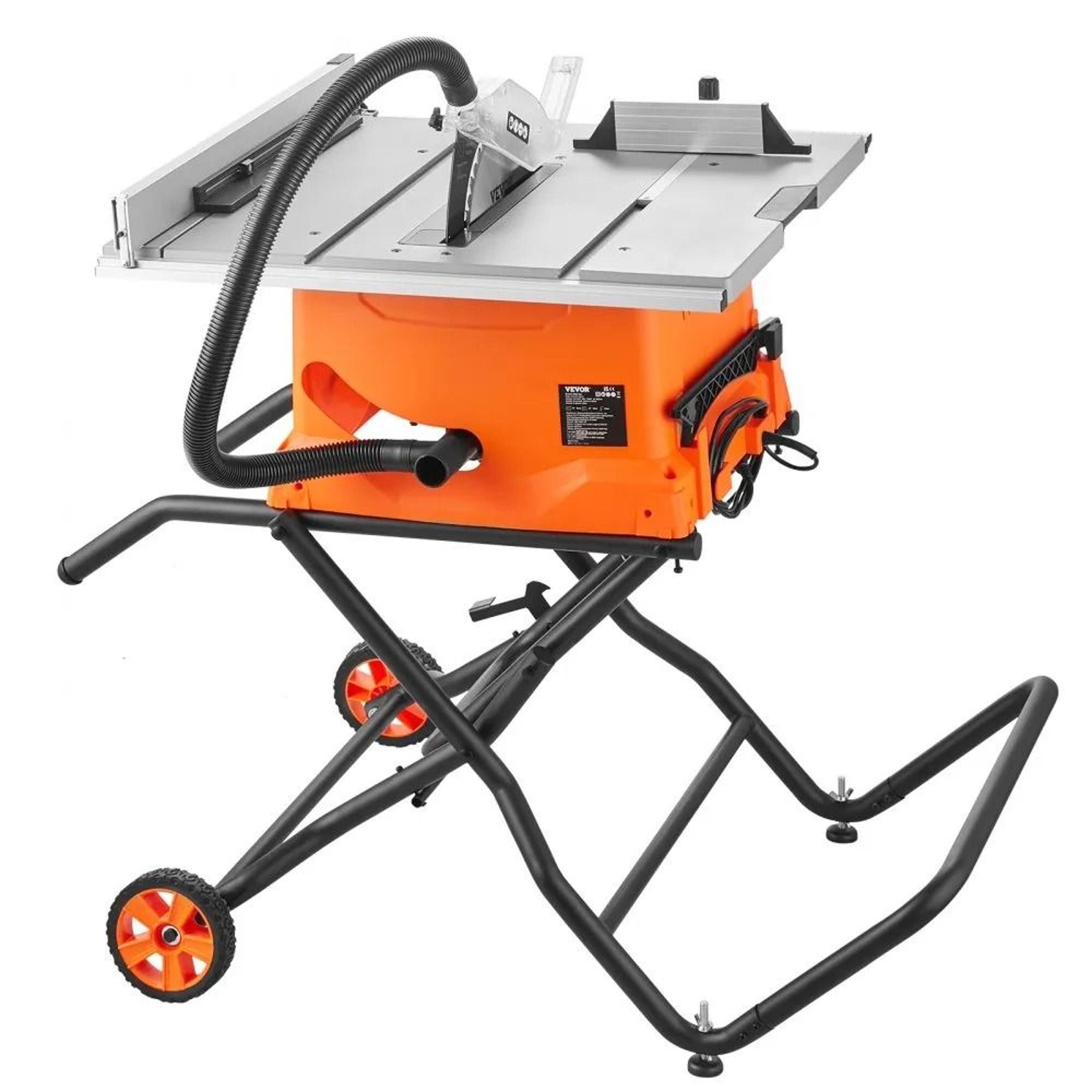 10 inch portable table saw with stand and 25 inch rip capacity