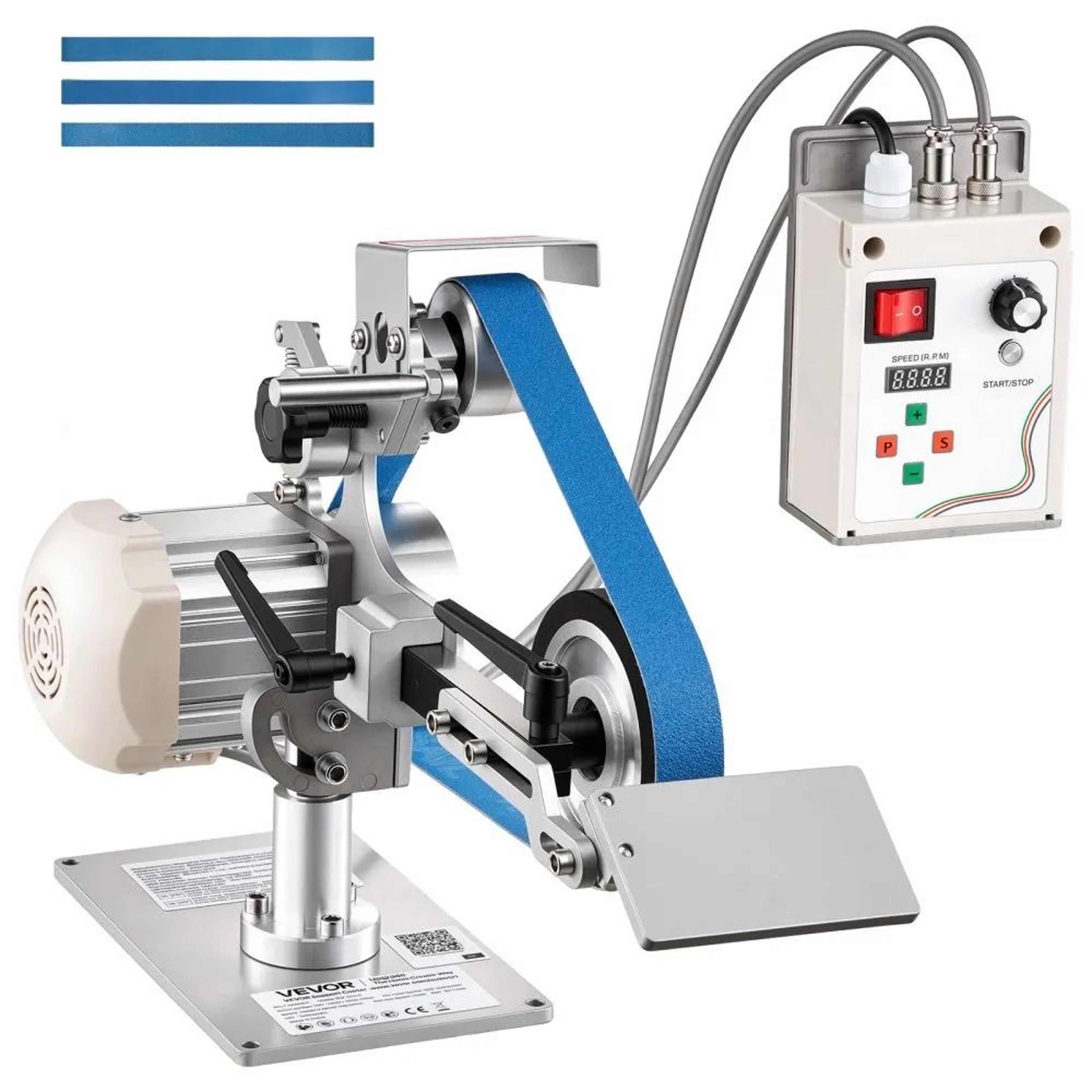 550w variable speed belt grinder sander for knife making and metalworking