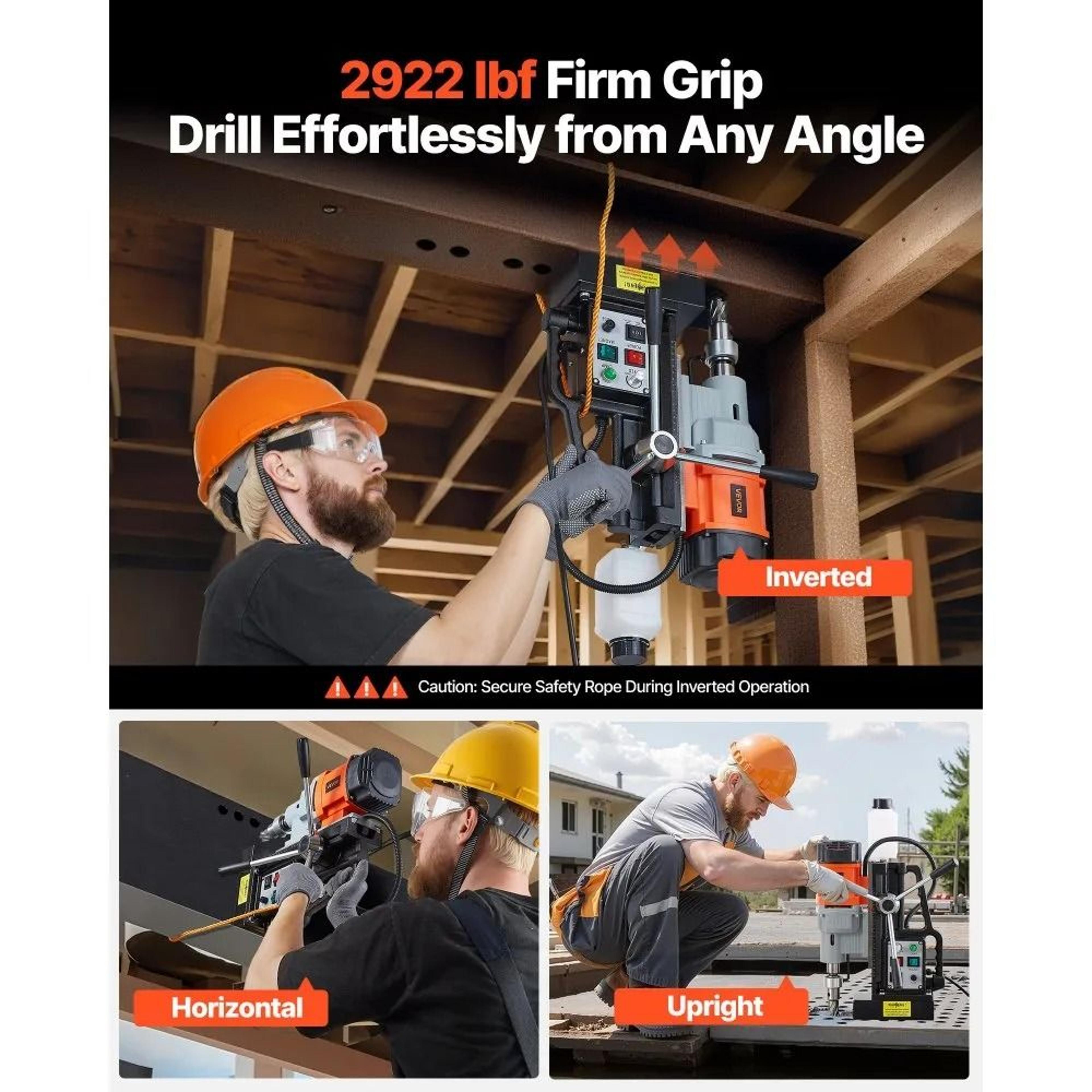 Magnetic Drill Press 1550W Heavy Duty Mag Drill With 600 RPM Speed Control 4