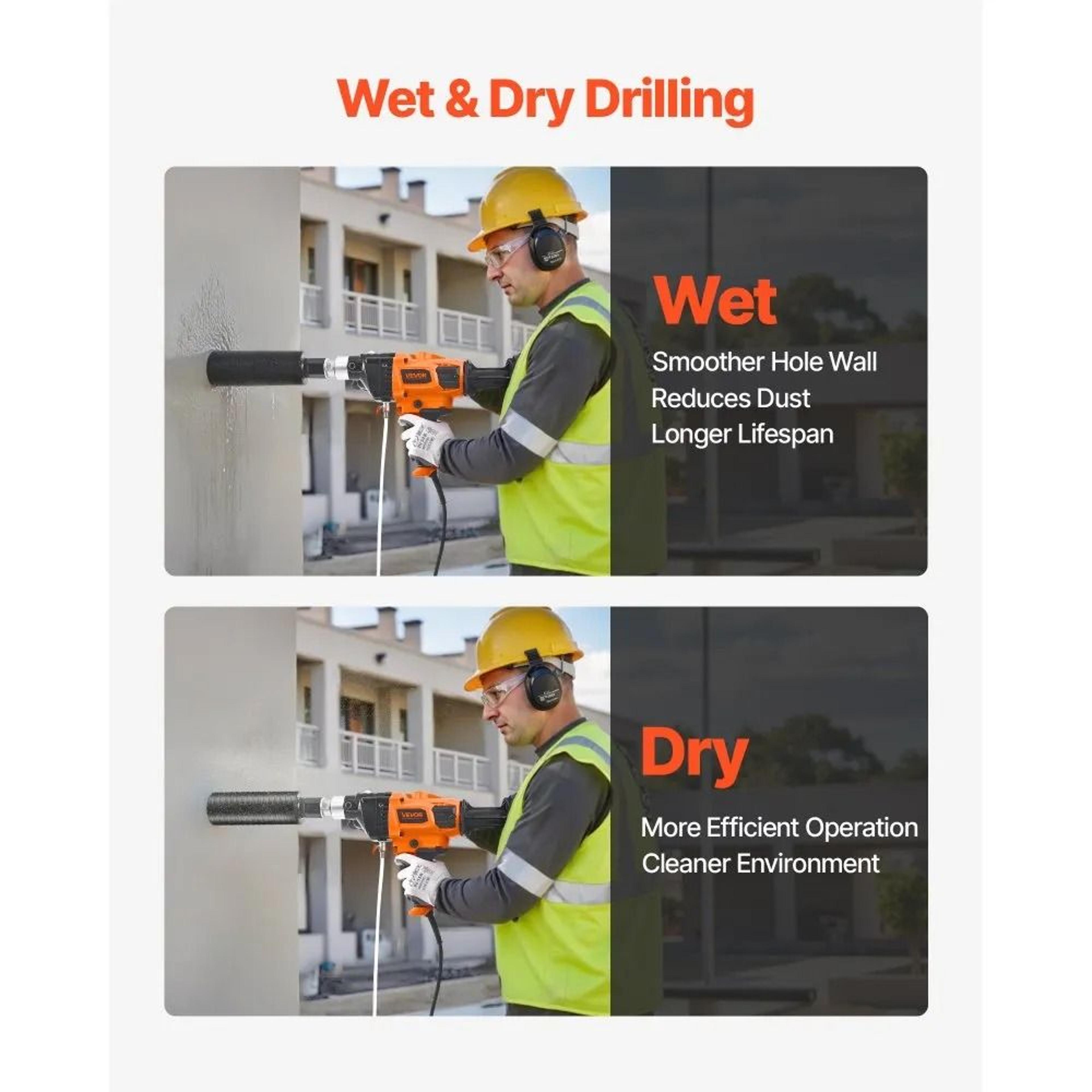 2000W Diamond Core Drill Machine For Concrete Wet Dry Drilling 7