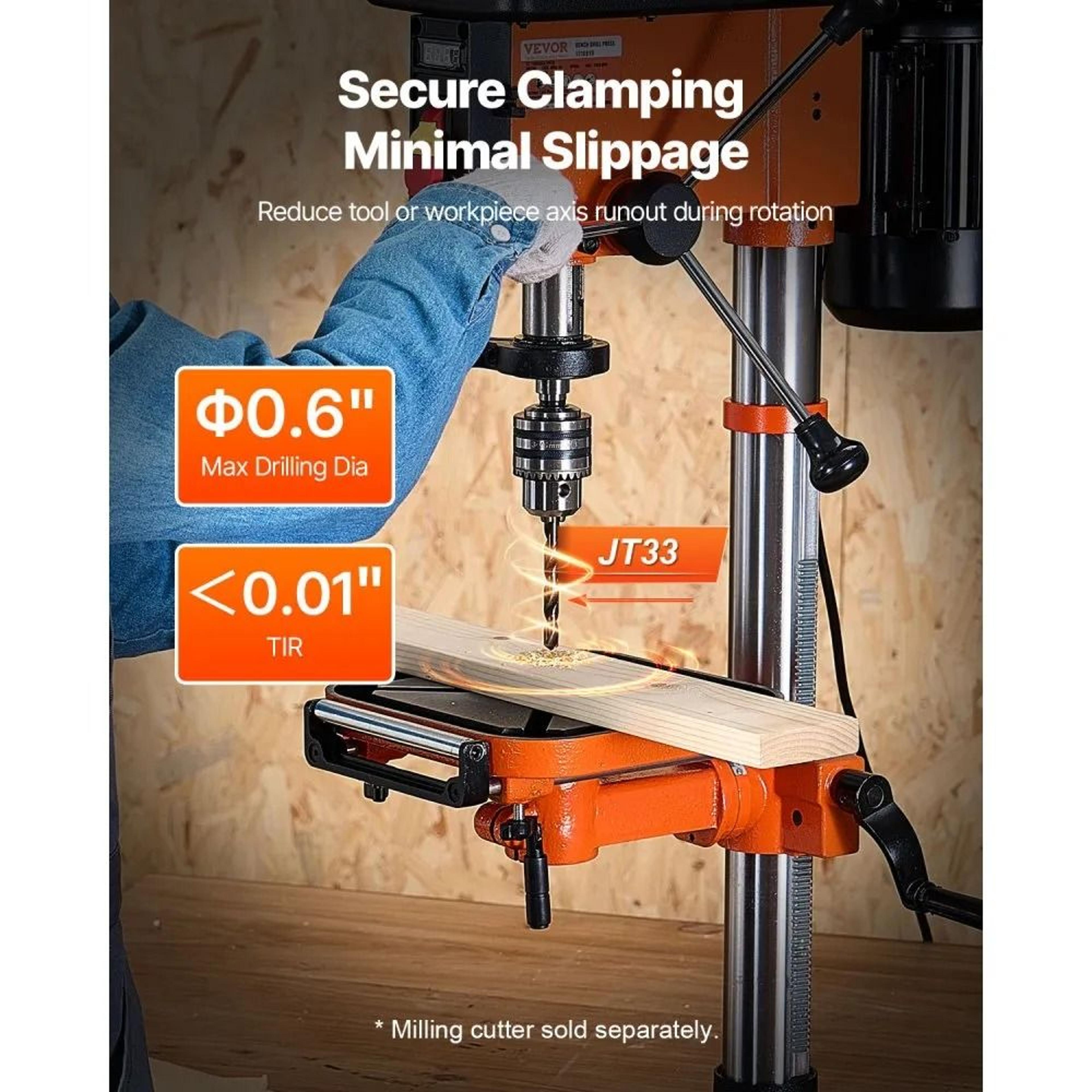 12 Inch Variable Speed Benchtop Drill Press For Wood And Metal 3