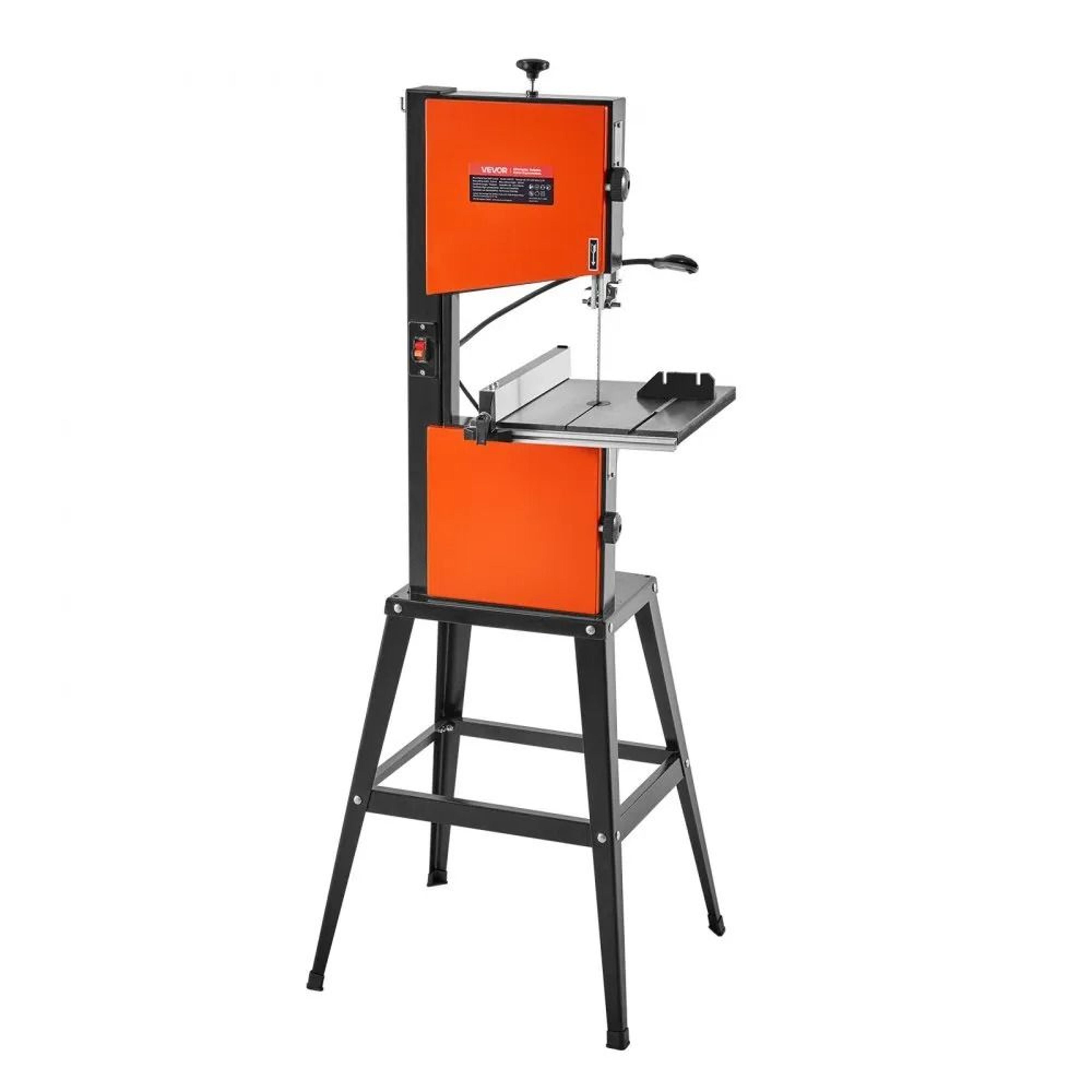 10 inch benchtop band saw with stand for woodworking projects