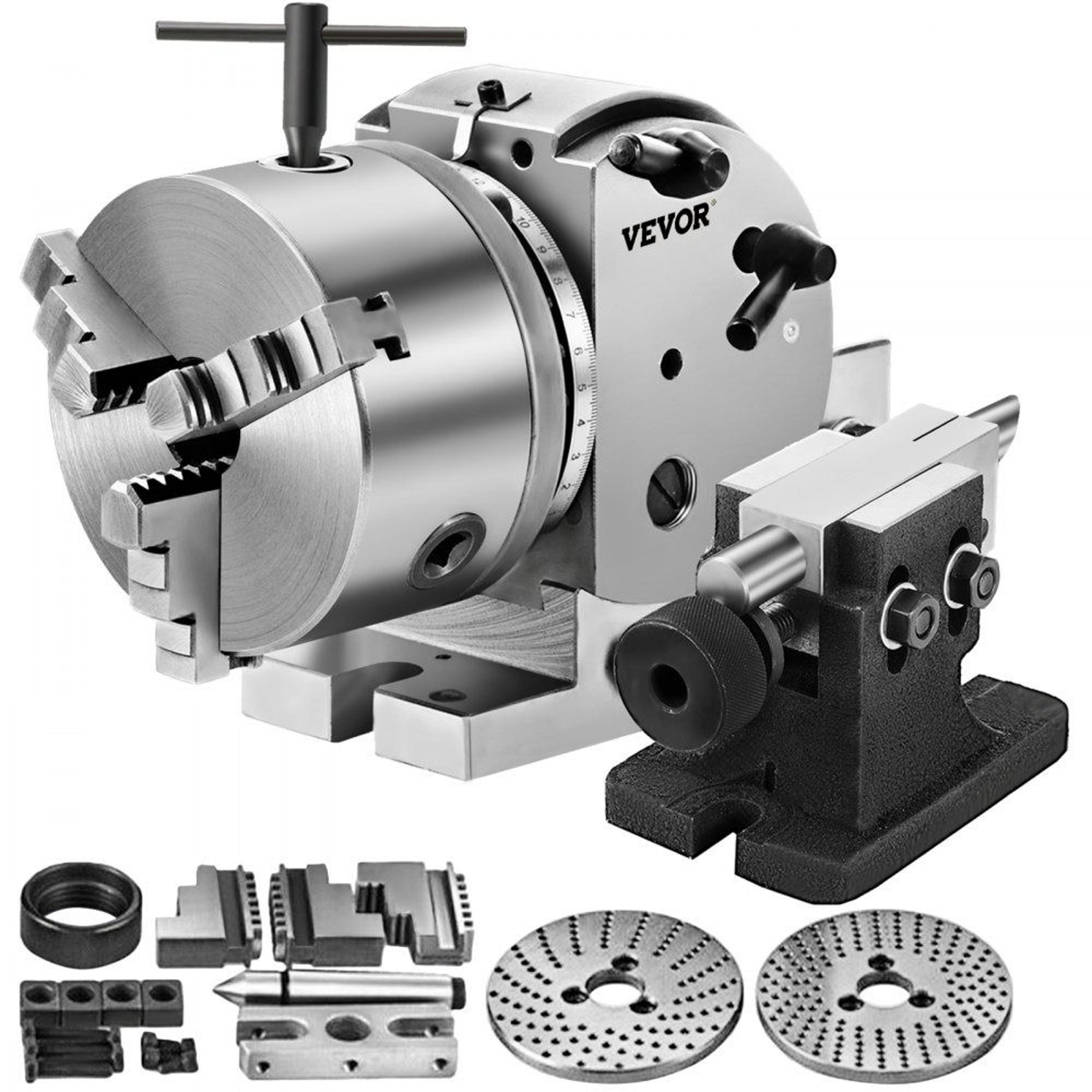 bs-0 dividing head set with 5 inch chuck tailstock for precision milling