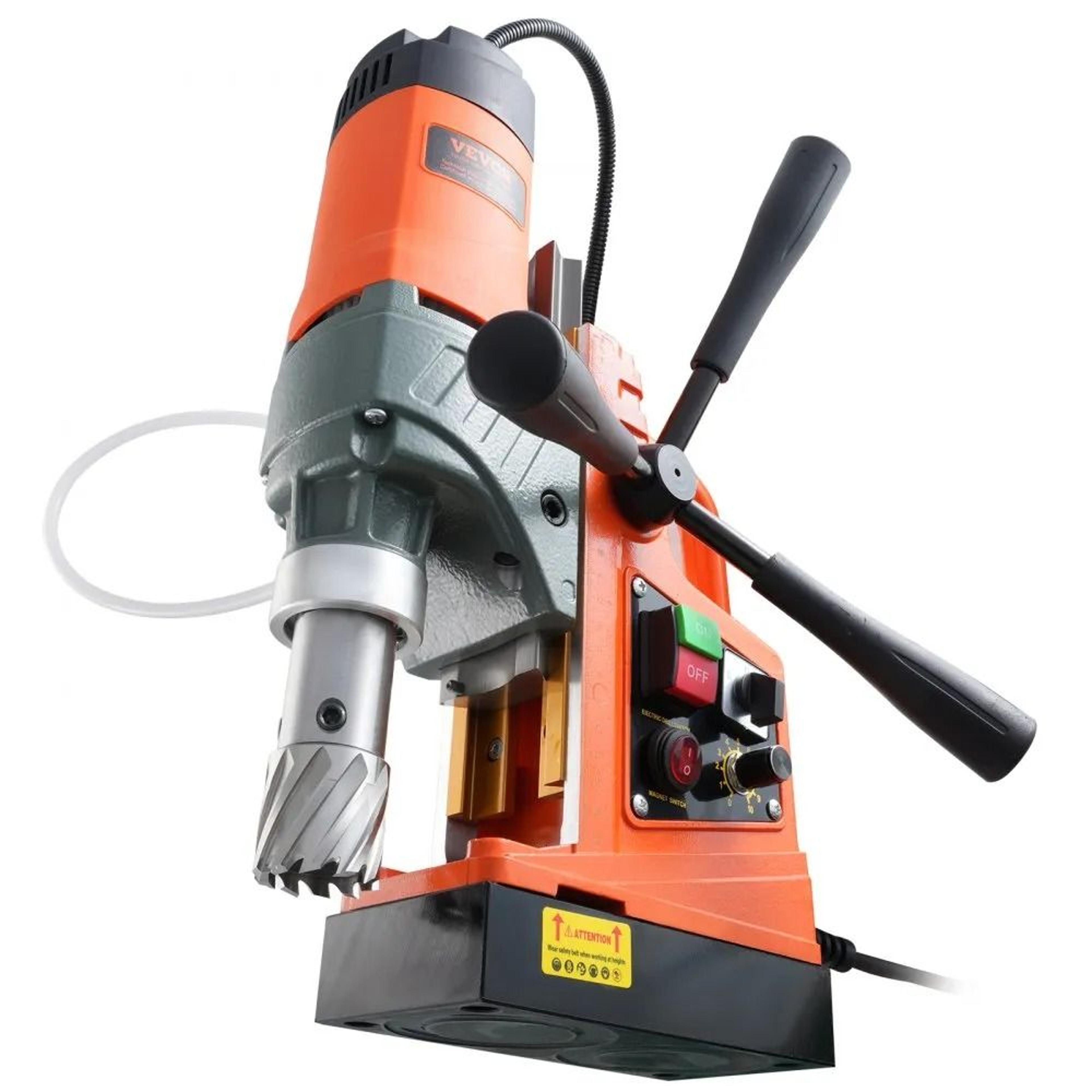 Portable Magnetic Drill Press 1450W Electric Mag Drill With Coring Bits 8