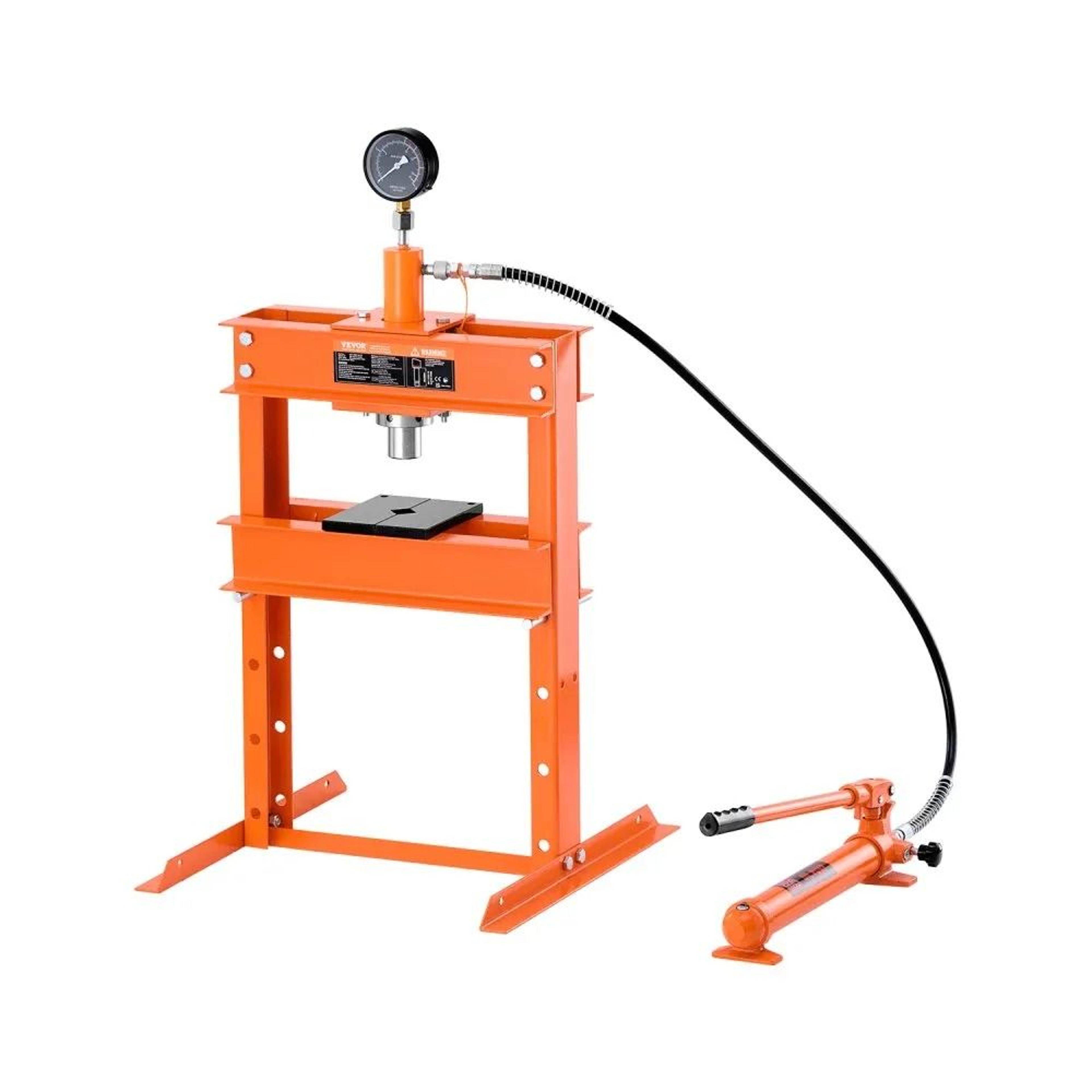 10 ton hydraulic shop press h frame press for garage repairs and metal work