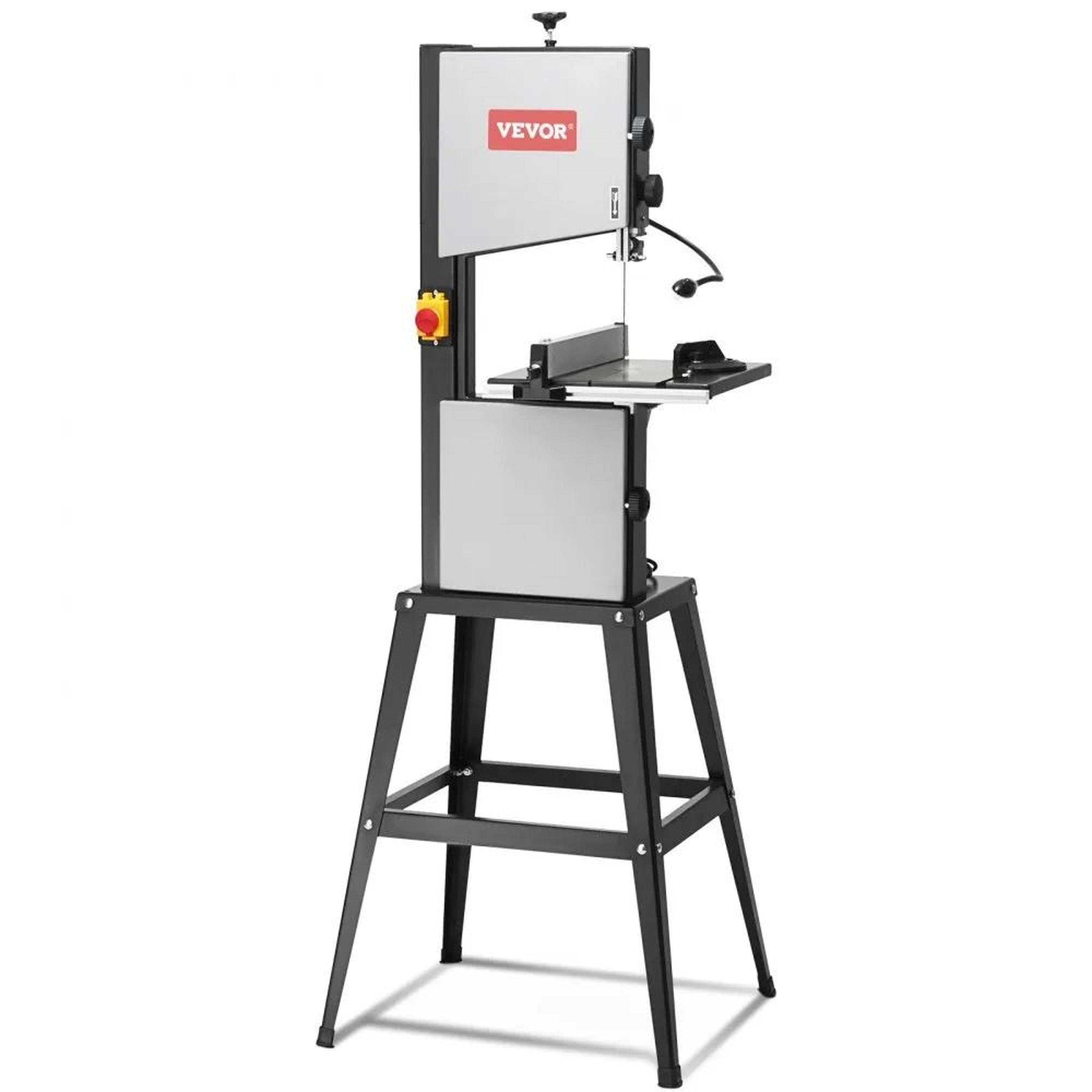 9.65 inch benchtop band saw with stand for woodworking aluminum plastic cutting