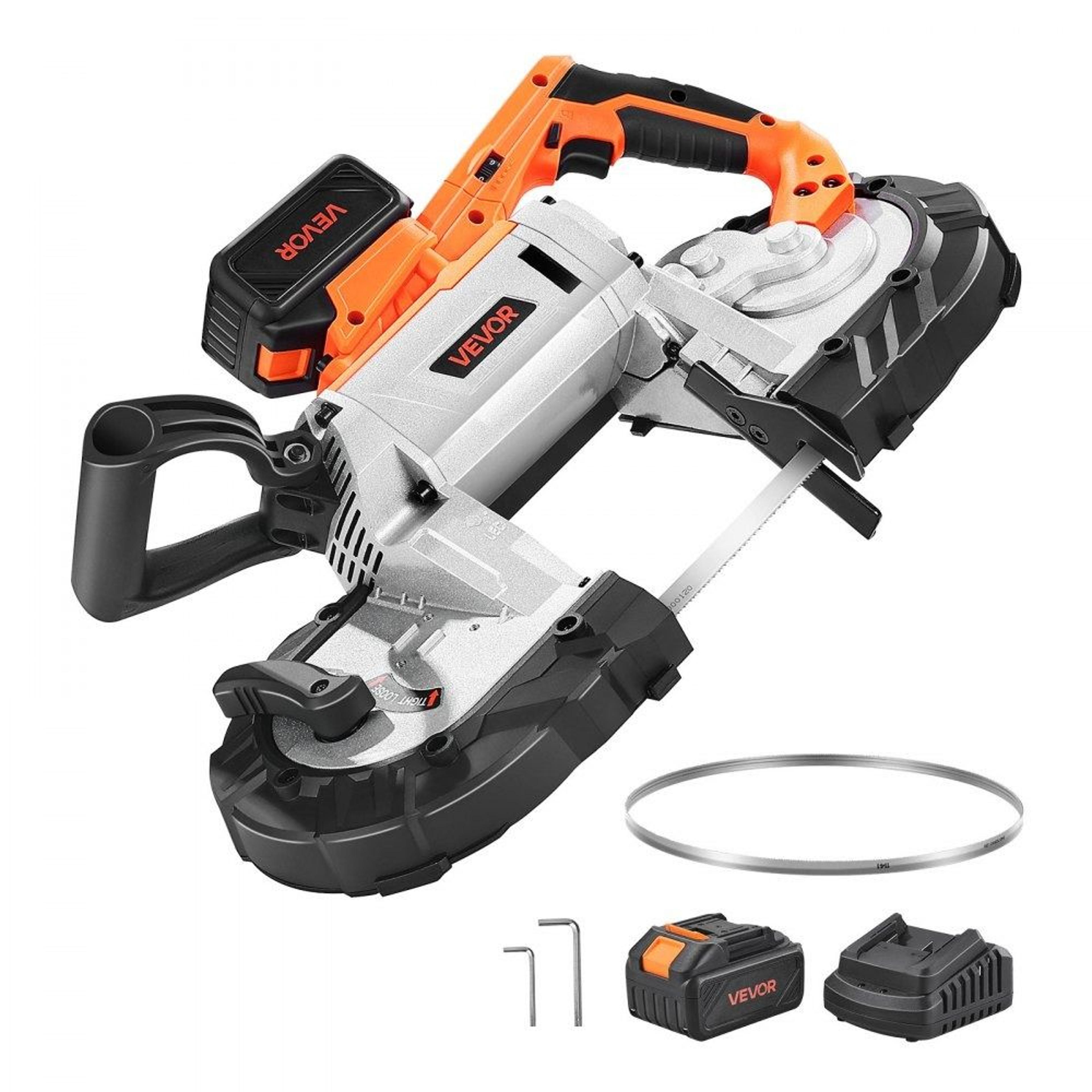 20v cordless portable band saw kit 5 inch deep cut brushless metal cutting tool