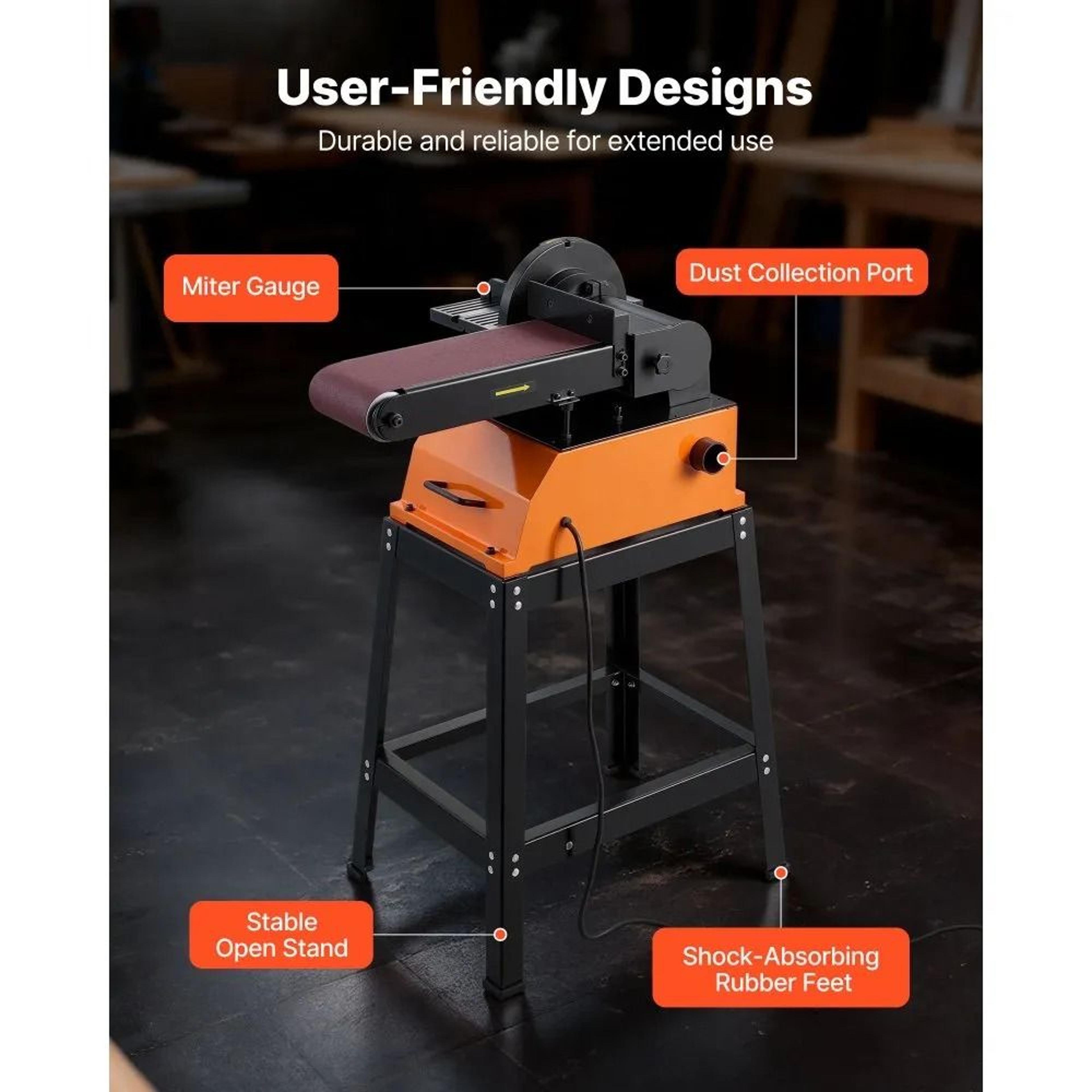 6 X 48 Belt Sander With 9 Inch Disc Combo For Woodworking And Metal Sanding 2
