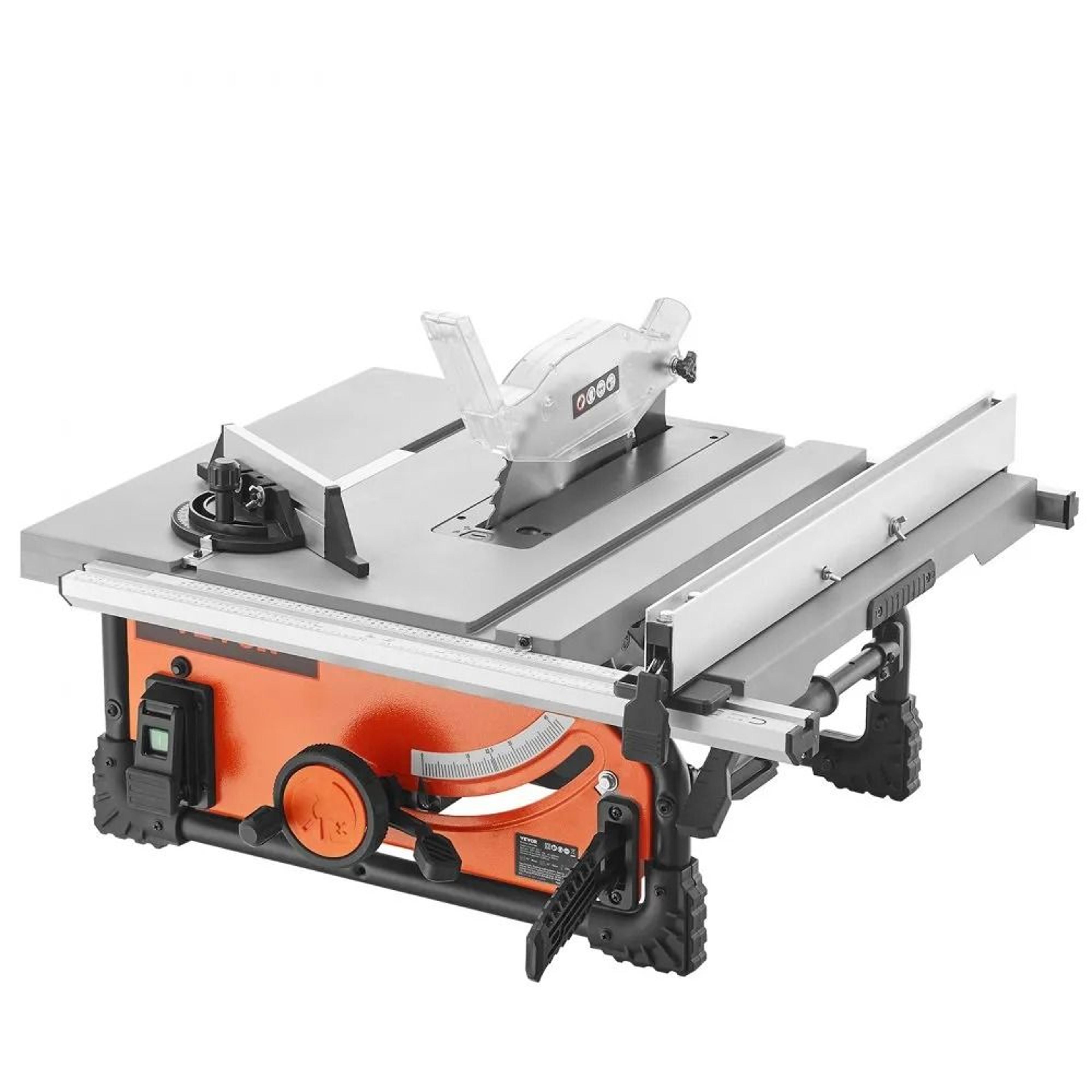 10 Inch Table Saw 15 Amp Portable Woodworking Saw With 25 Inch Rip Capacity 10
