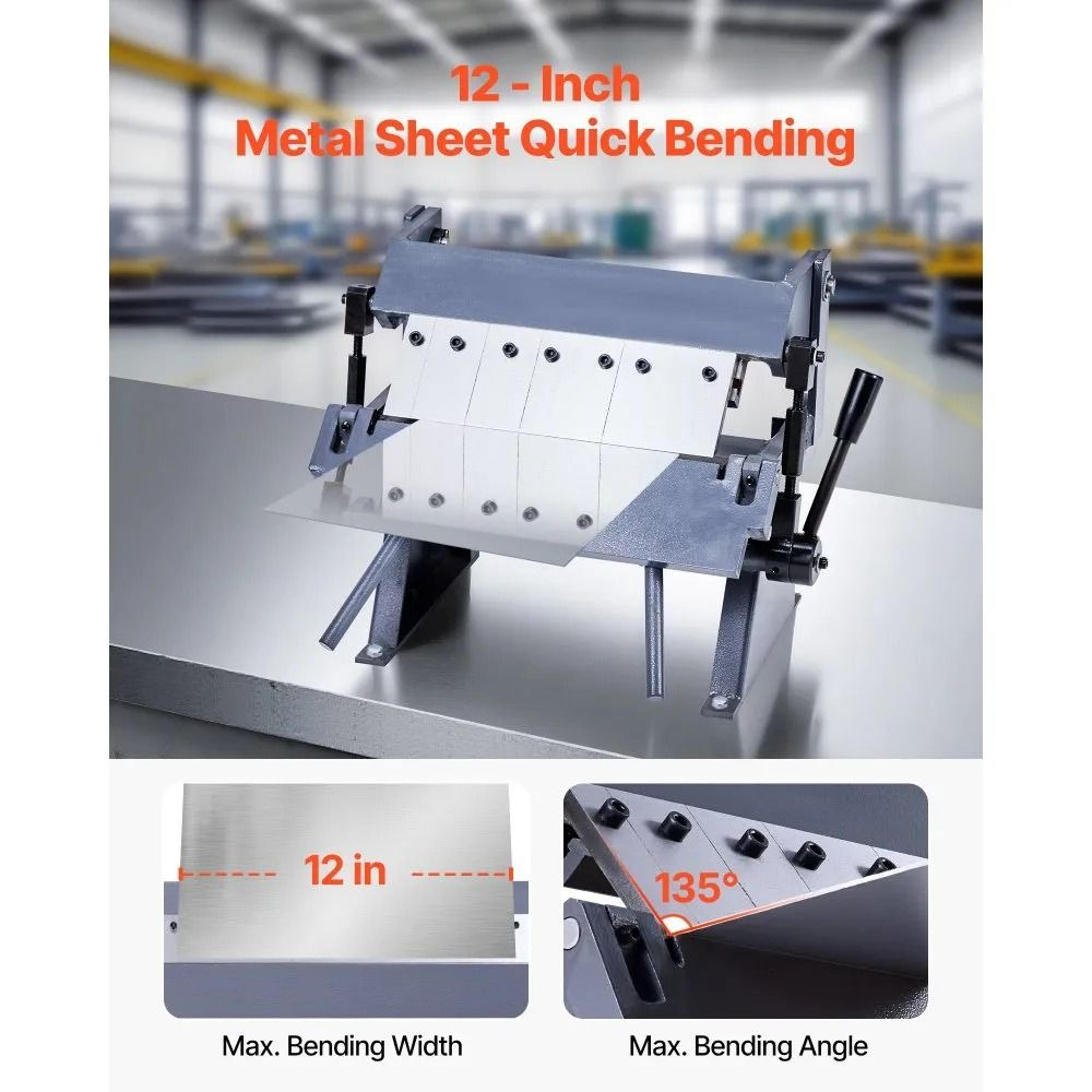 12 Inch Sheet Metal Bending Brake Box And Pan Metal Bender For Precise Workshop Fabrication 2