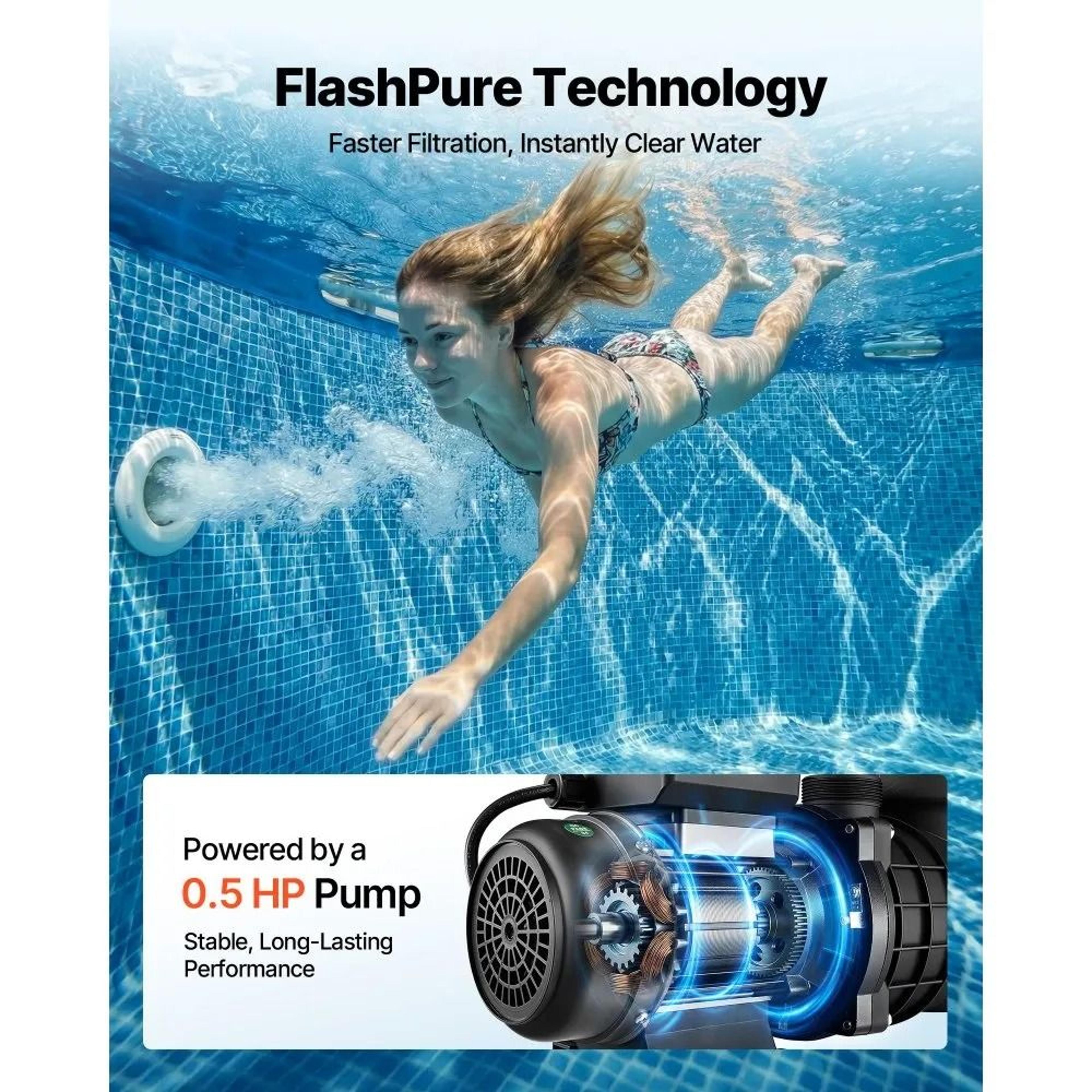 05 HP 3000 GPH Sand Filter Pump For Above Ground Pools 1