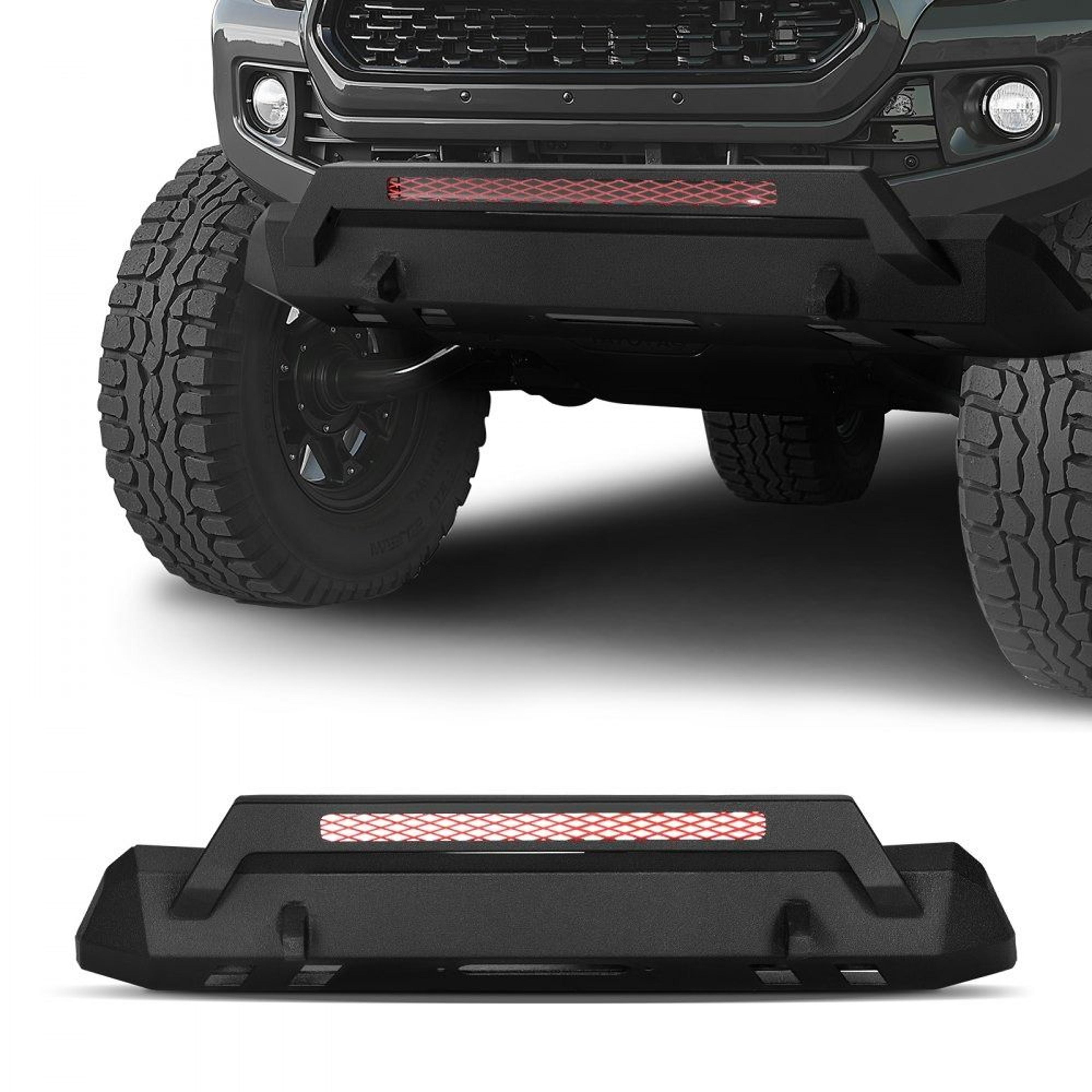 heavy duty front bumper compatible with 2016-2023 toyota tacoma with winch mount