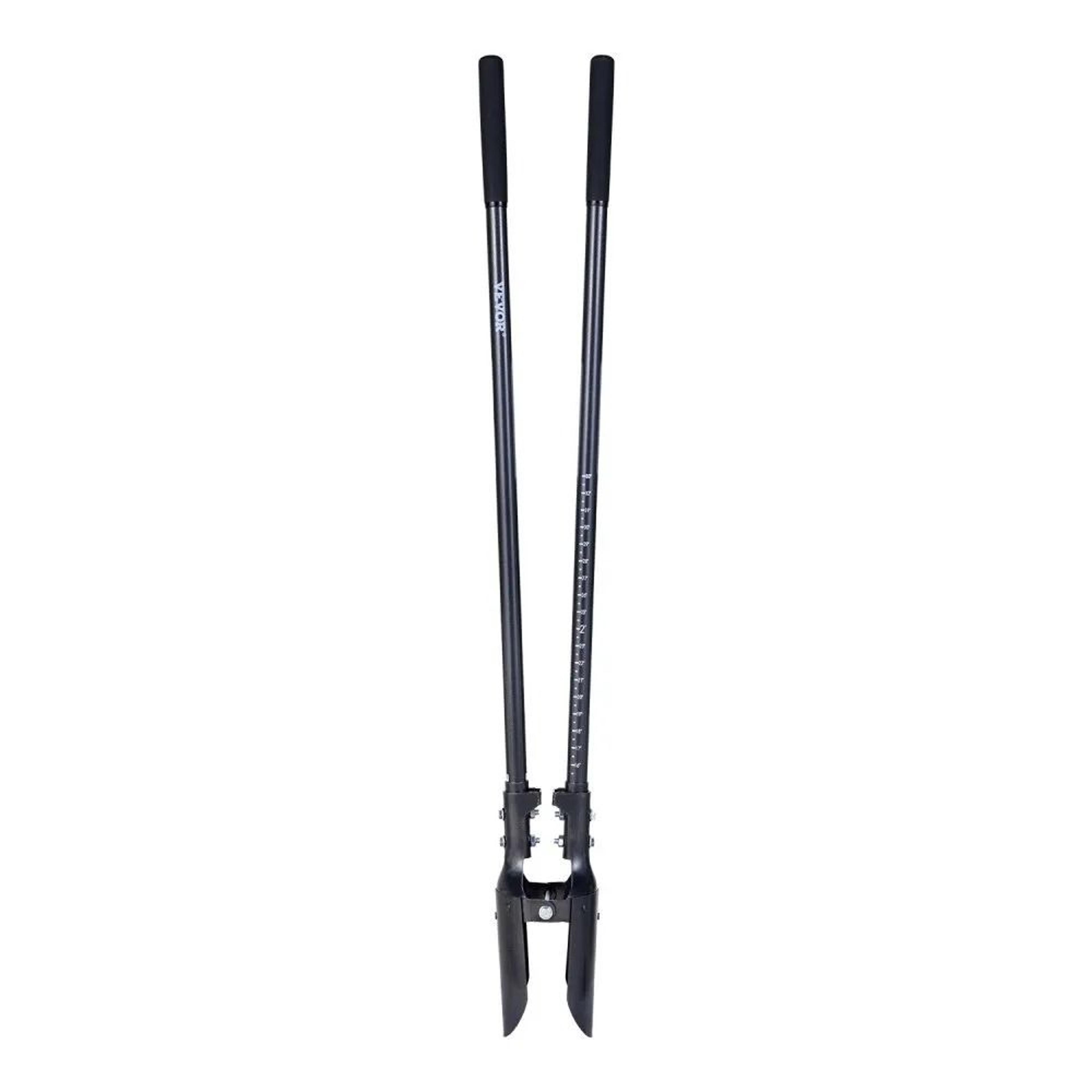 heavy duty post hole digger manual gardening tool with carbon steel handle