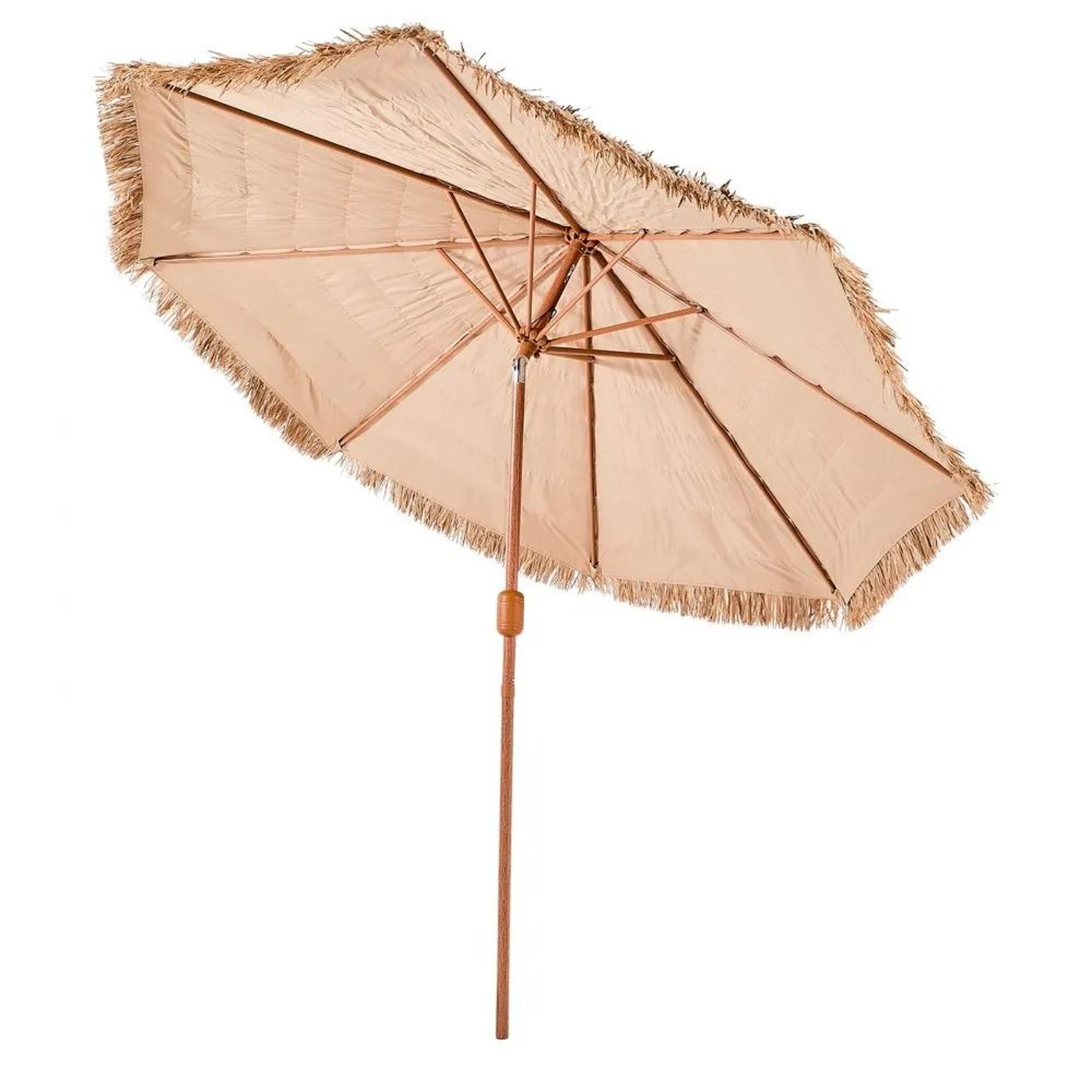 tiki umbrella 9 ft thatched patio umbrella for beach poolside and backyard shade