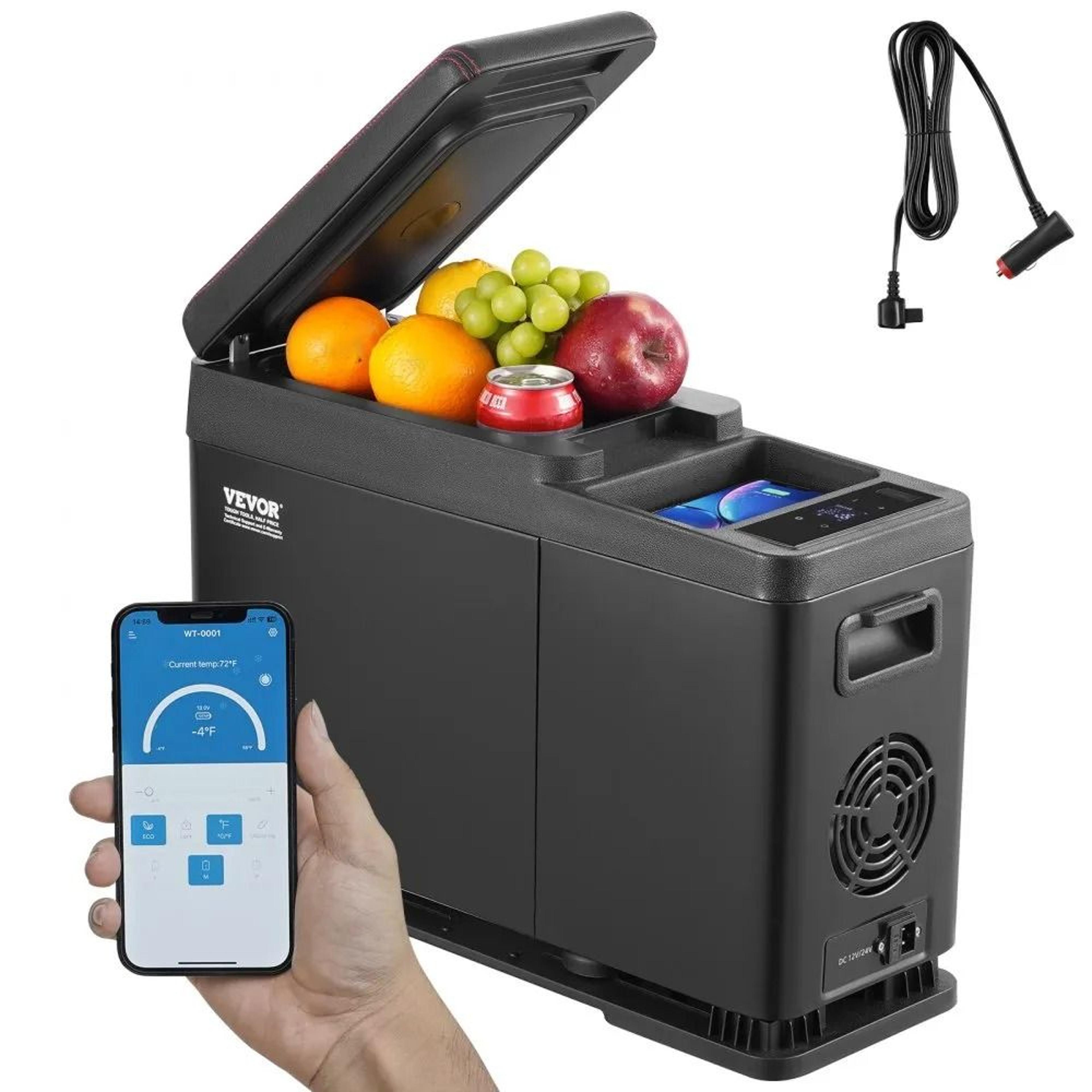 8l portable car refrigerator freezer with compressor cooling and bluetooth control