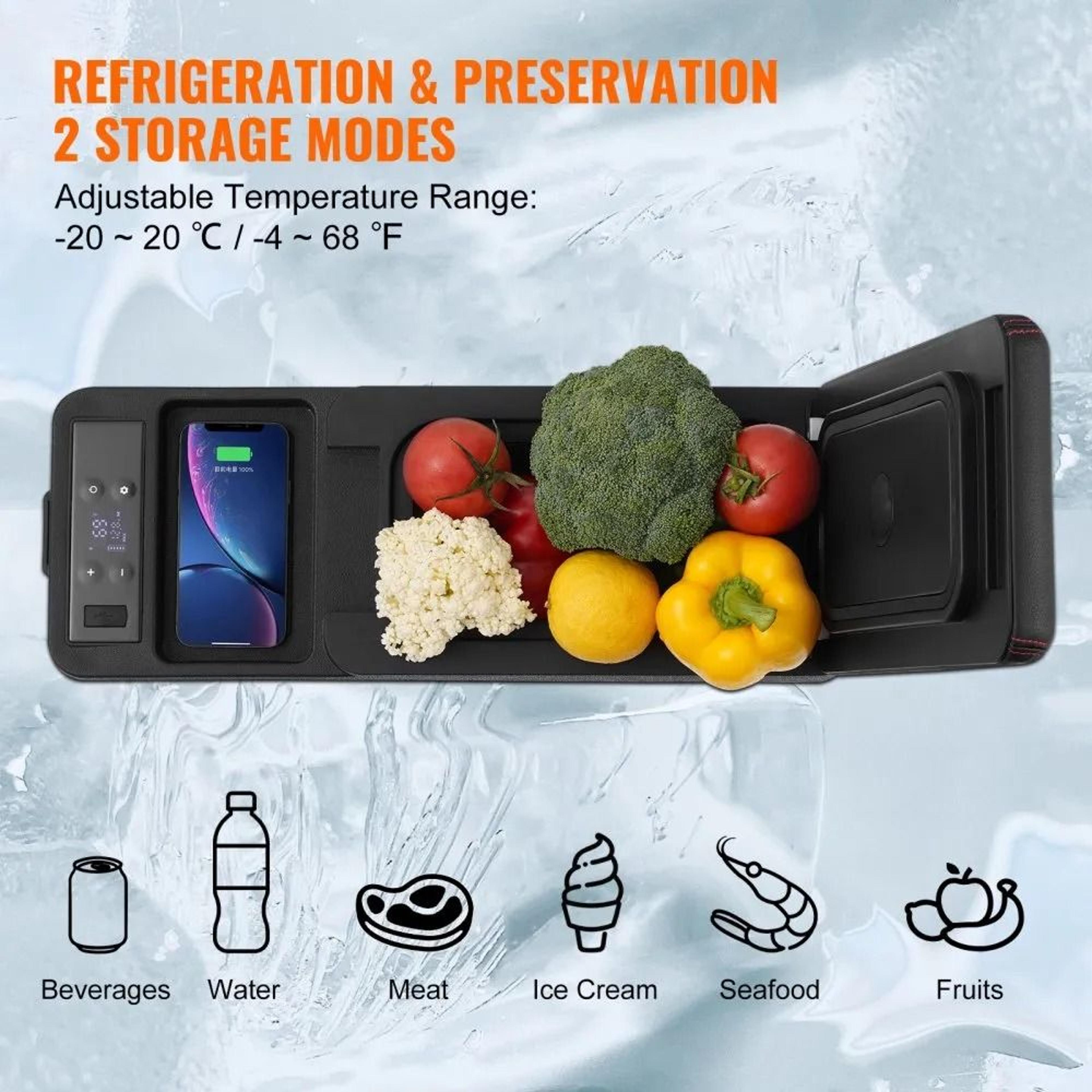 8L Portable Car Refrigerator Freezer With Compressor Cooling And Bluetooth Control 5