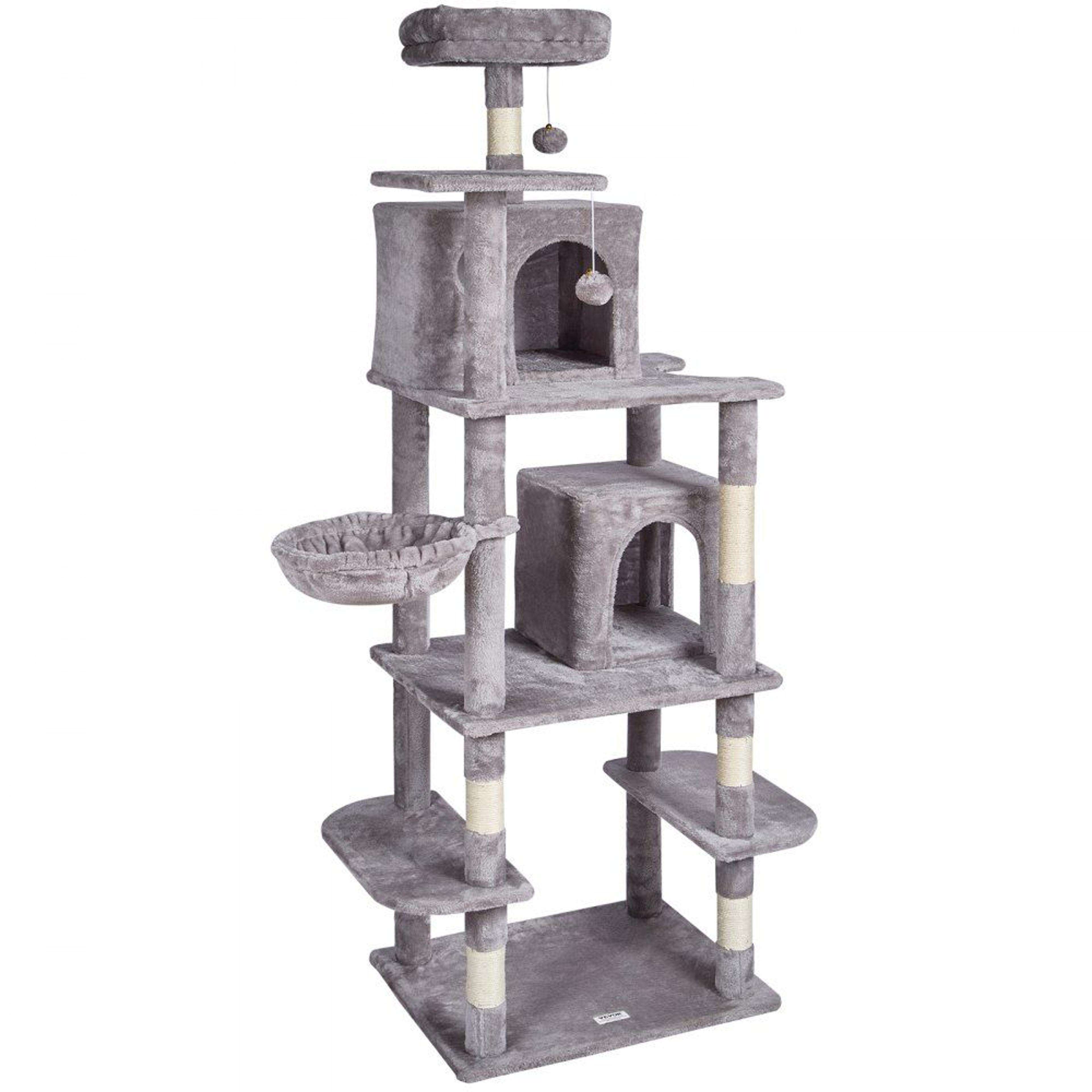 685 Inch Multi Level Cat Tree Tower With Condos Hammock And Scratching Posts 7