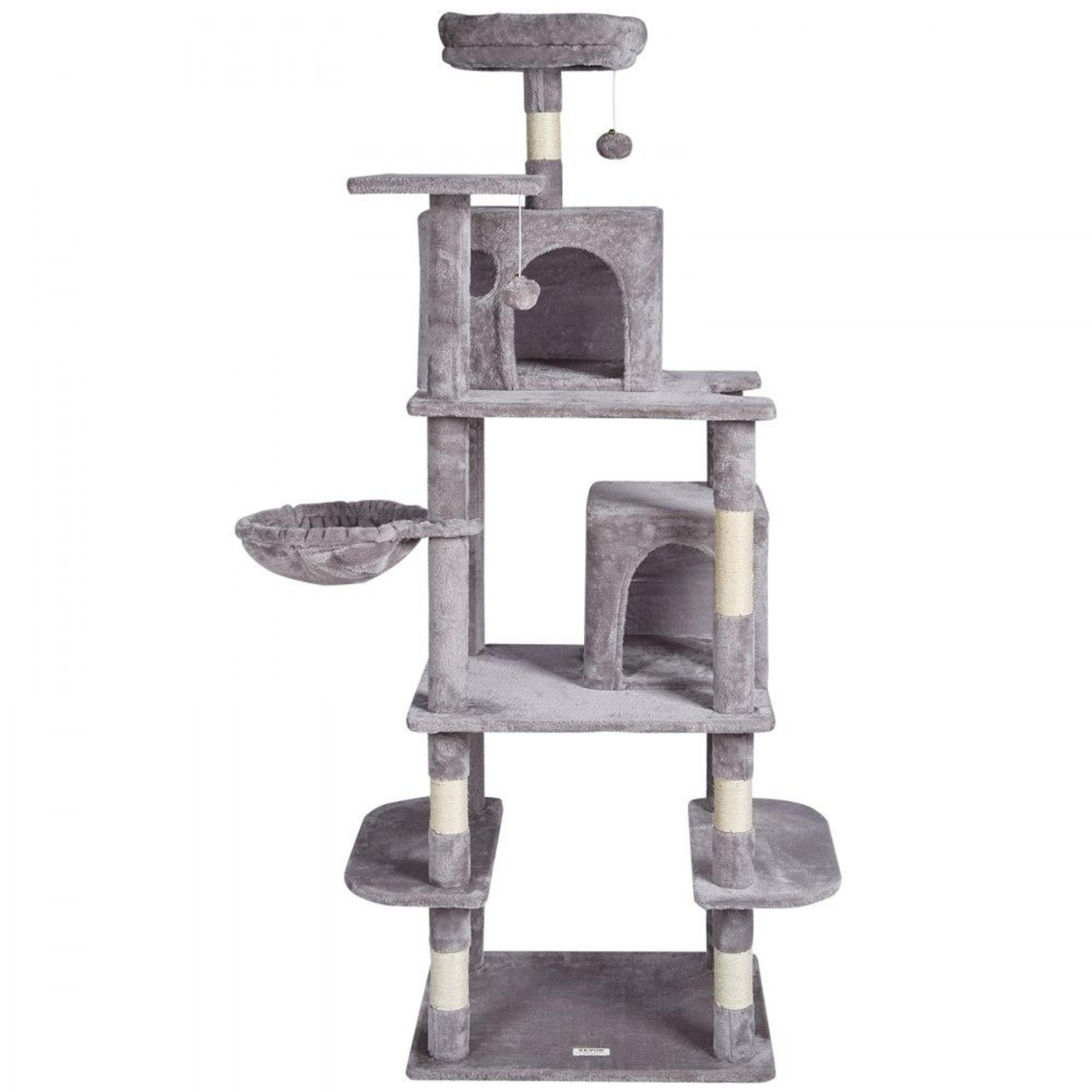 685 Inch Multi Level Cat Tree Tower With Condos Hammock And Scratching Posts 10