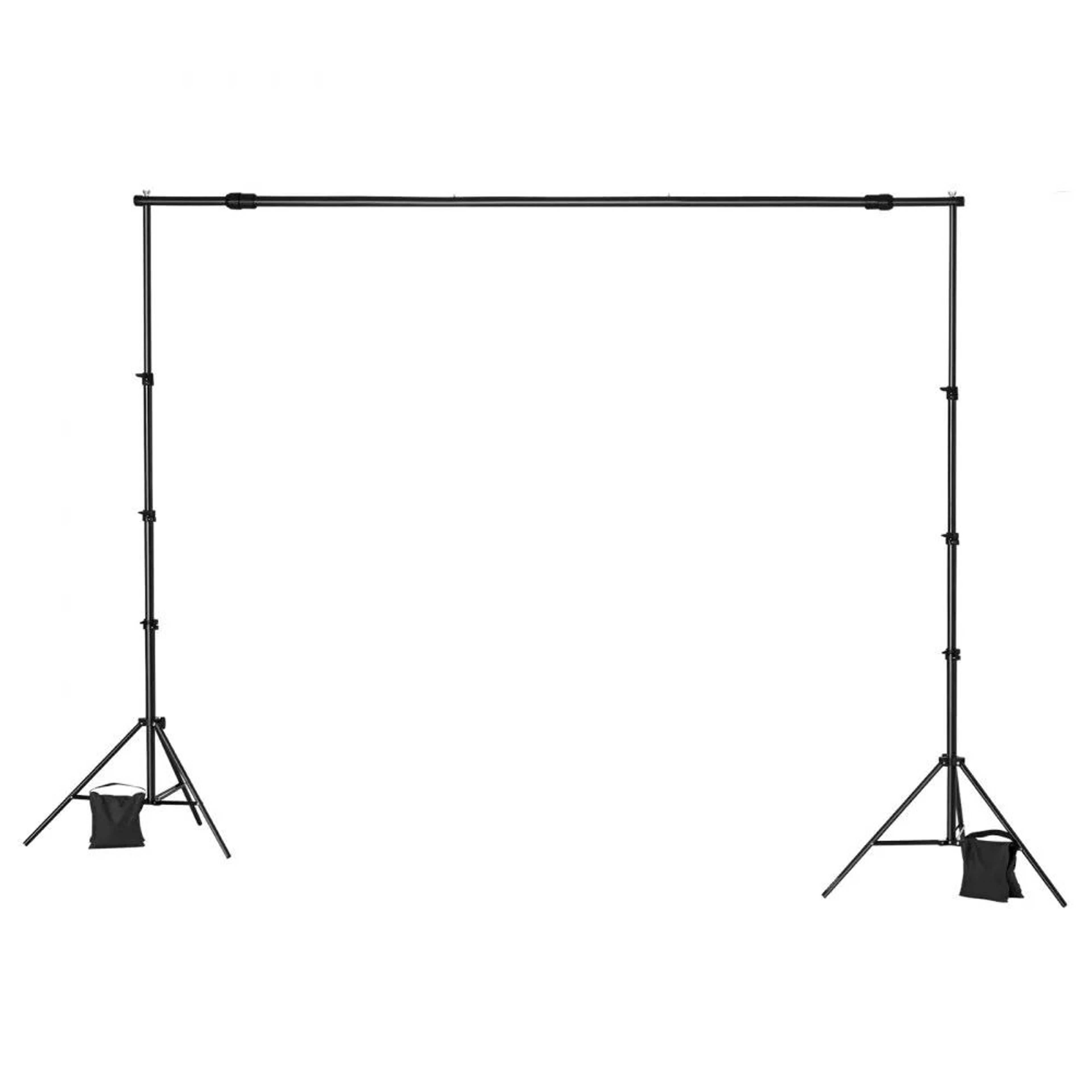 Adjustable 7 X 10 Ft Photo Backdrop Stand Kit With Clips And Sandbags 10