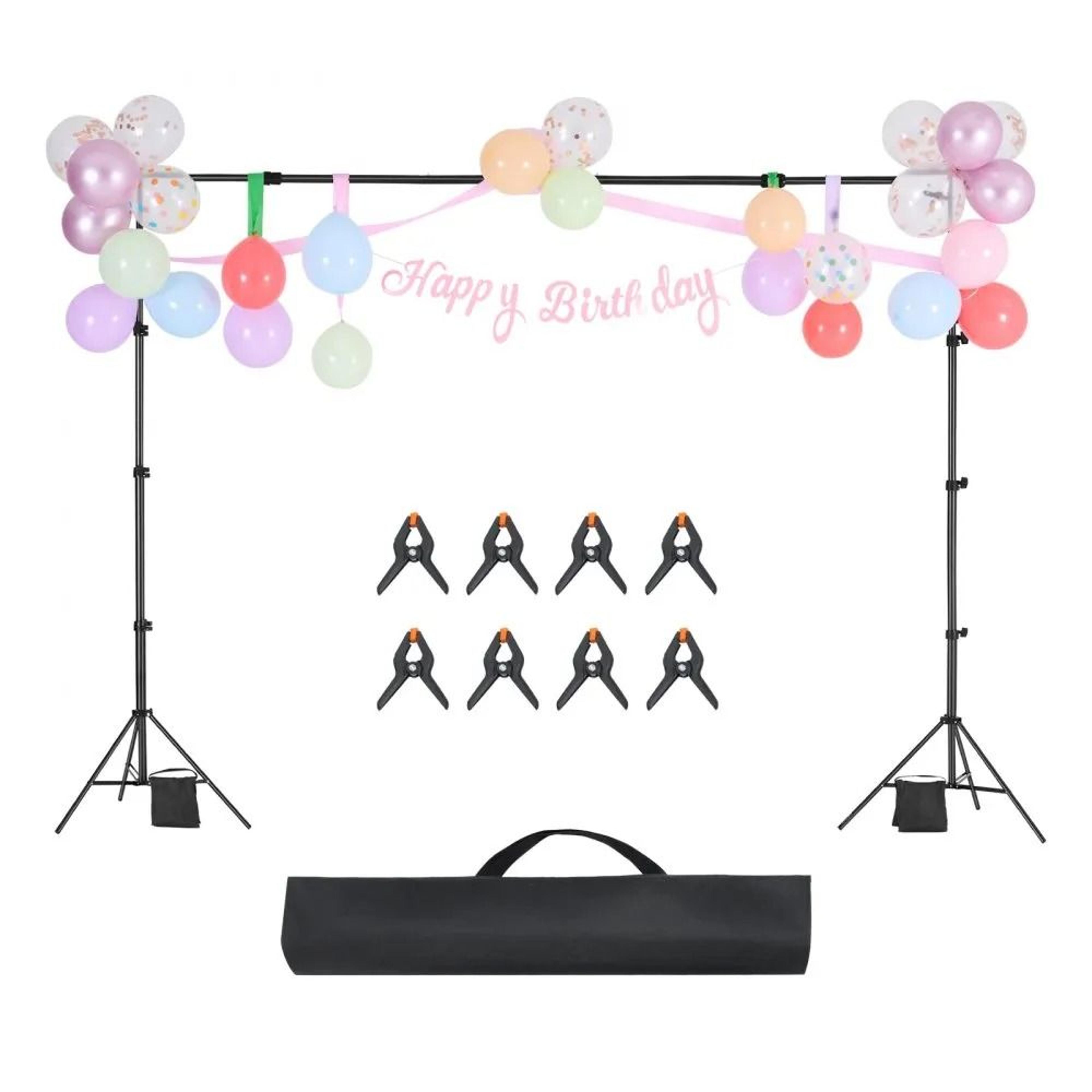 Adjustable 7 X 10 Ft Photo Backdrop Stand Kit With Clips And Sandbags 11