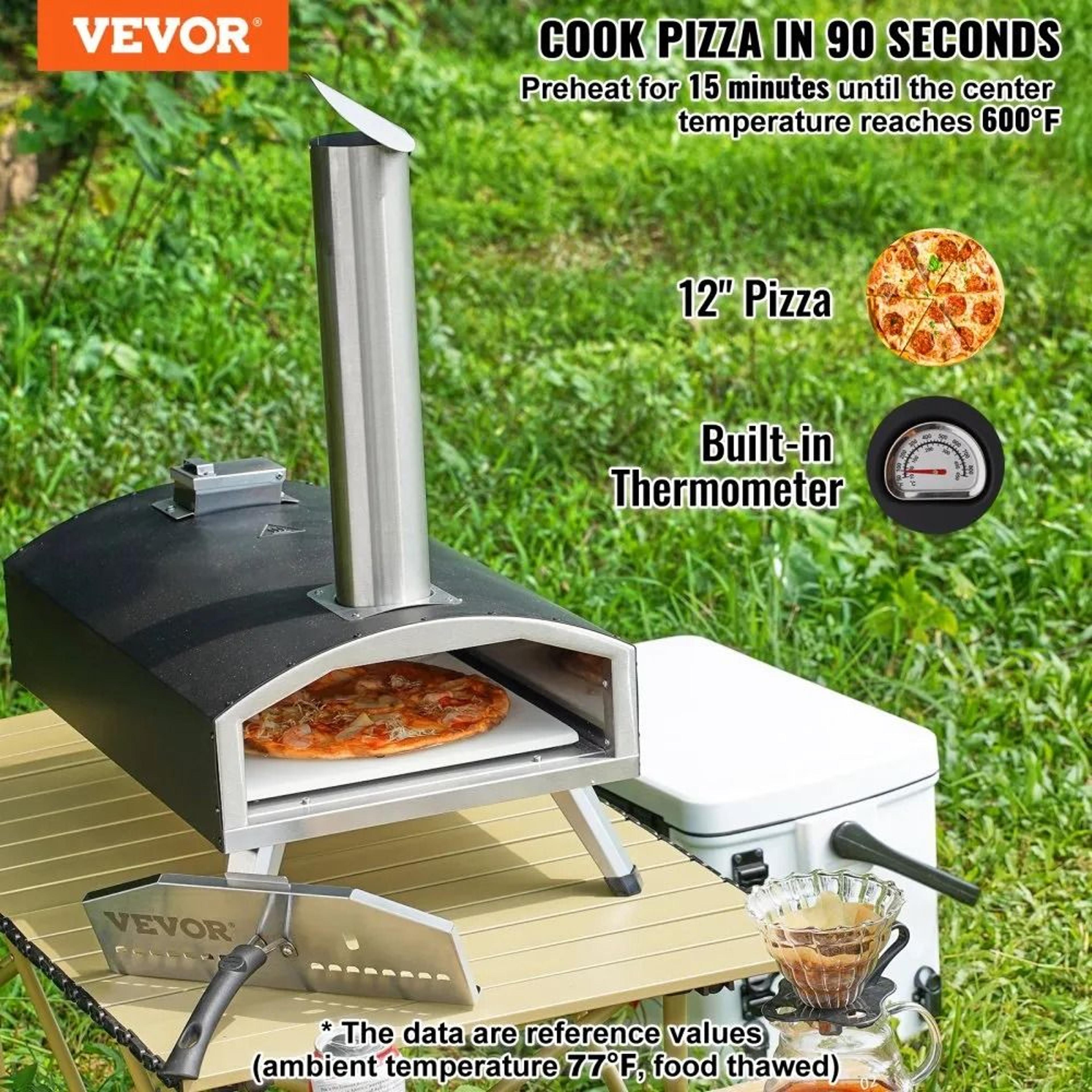 12 Inch Tri Fuel Portable Outdoor Pizza Oven With Pizza Stone 1